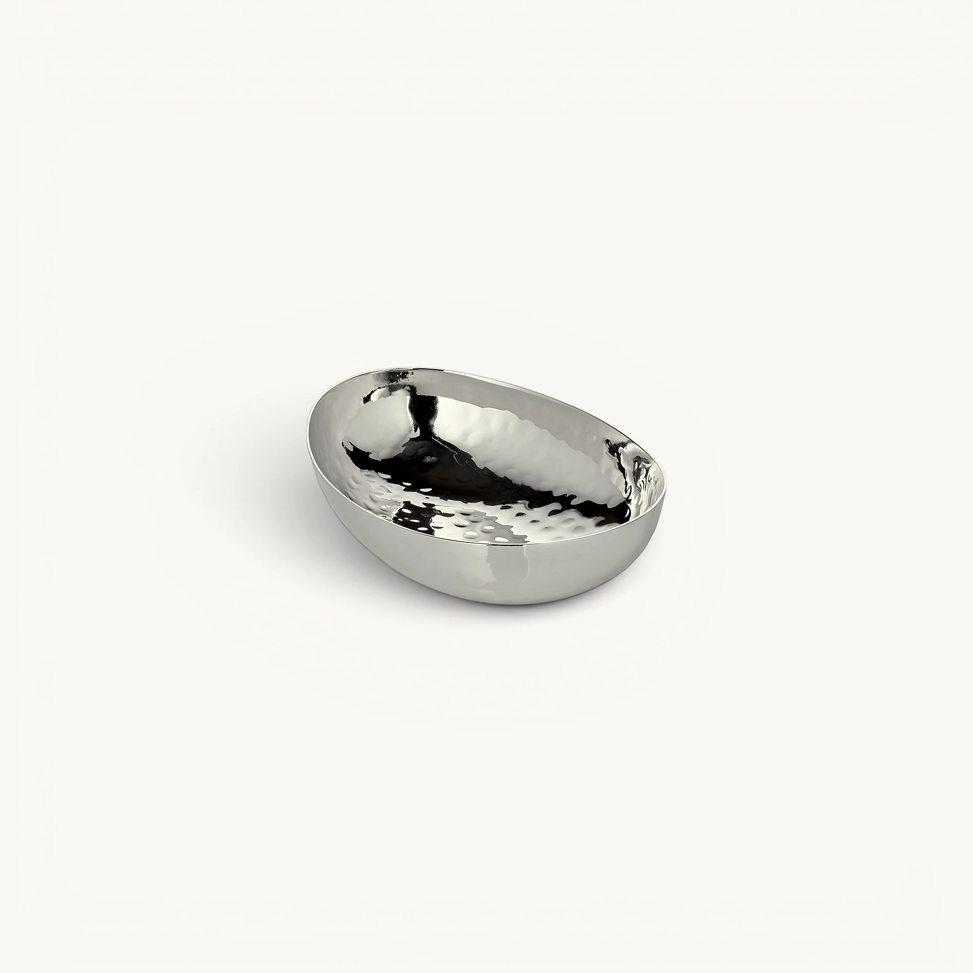 Schale Henrietta ( L 11,5 cm), Edelstahl vernickelt