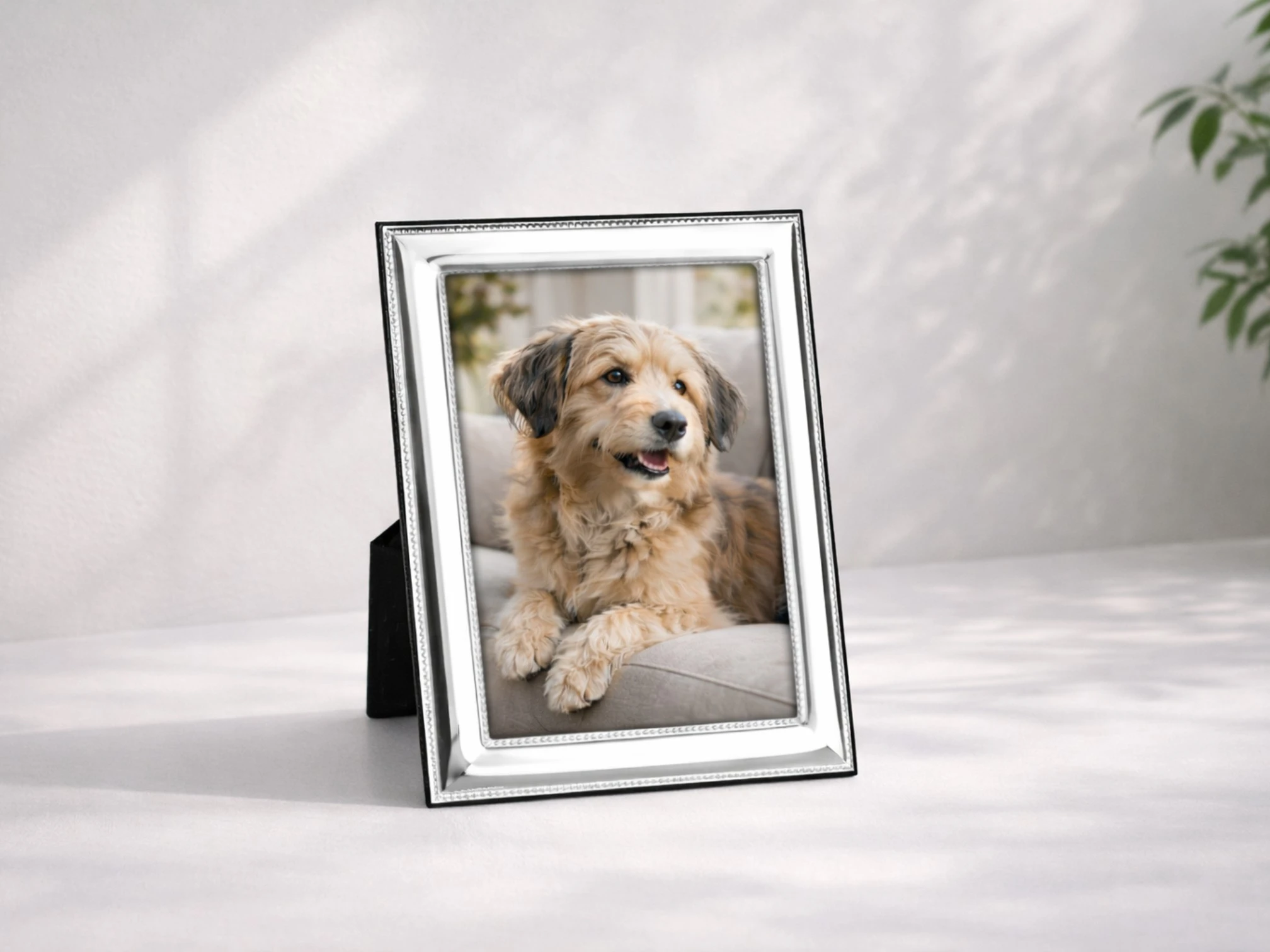 Fotorahmen Montella (13x18 cm), edel versilbert, anlaufgeschützt, mit Holzdekor-Rücken