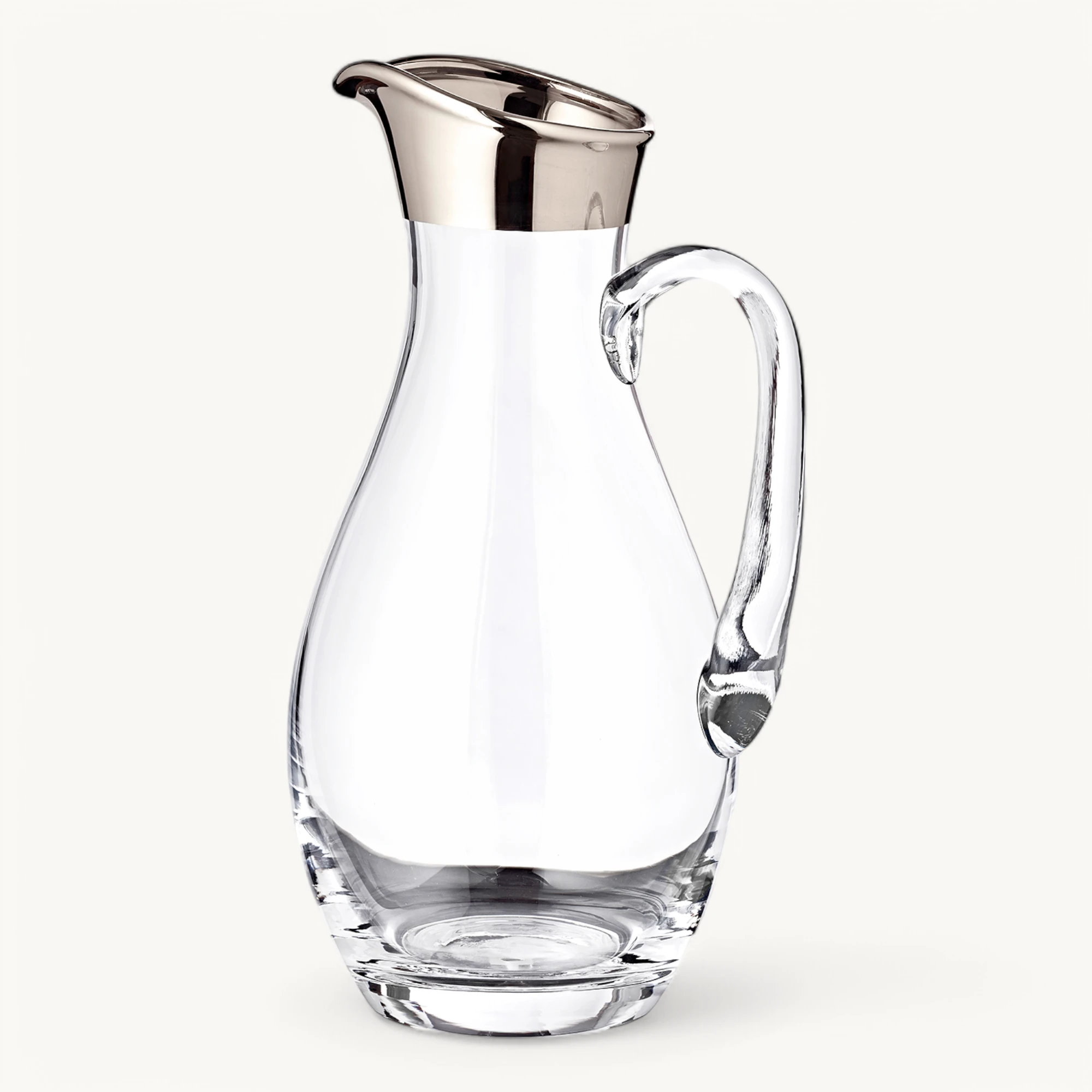 Krug Johnny (1,8 Liter), mundgeblasenes Kristallglas, Platinrand