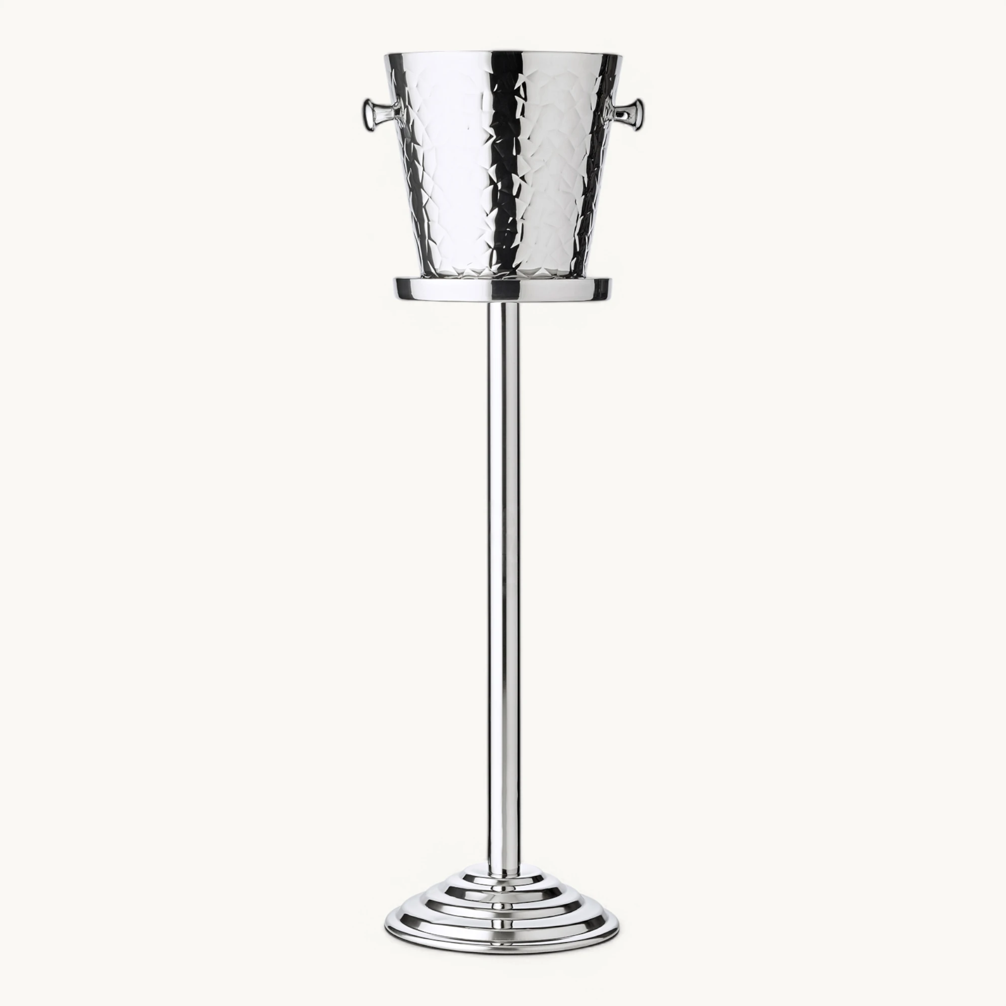 Flaschenkühler Capri (Höhe 83 cm, Ø 23 cm) inkl. Ständer, gemustert, Edelstahl, hochglanzpoliert
