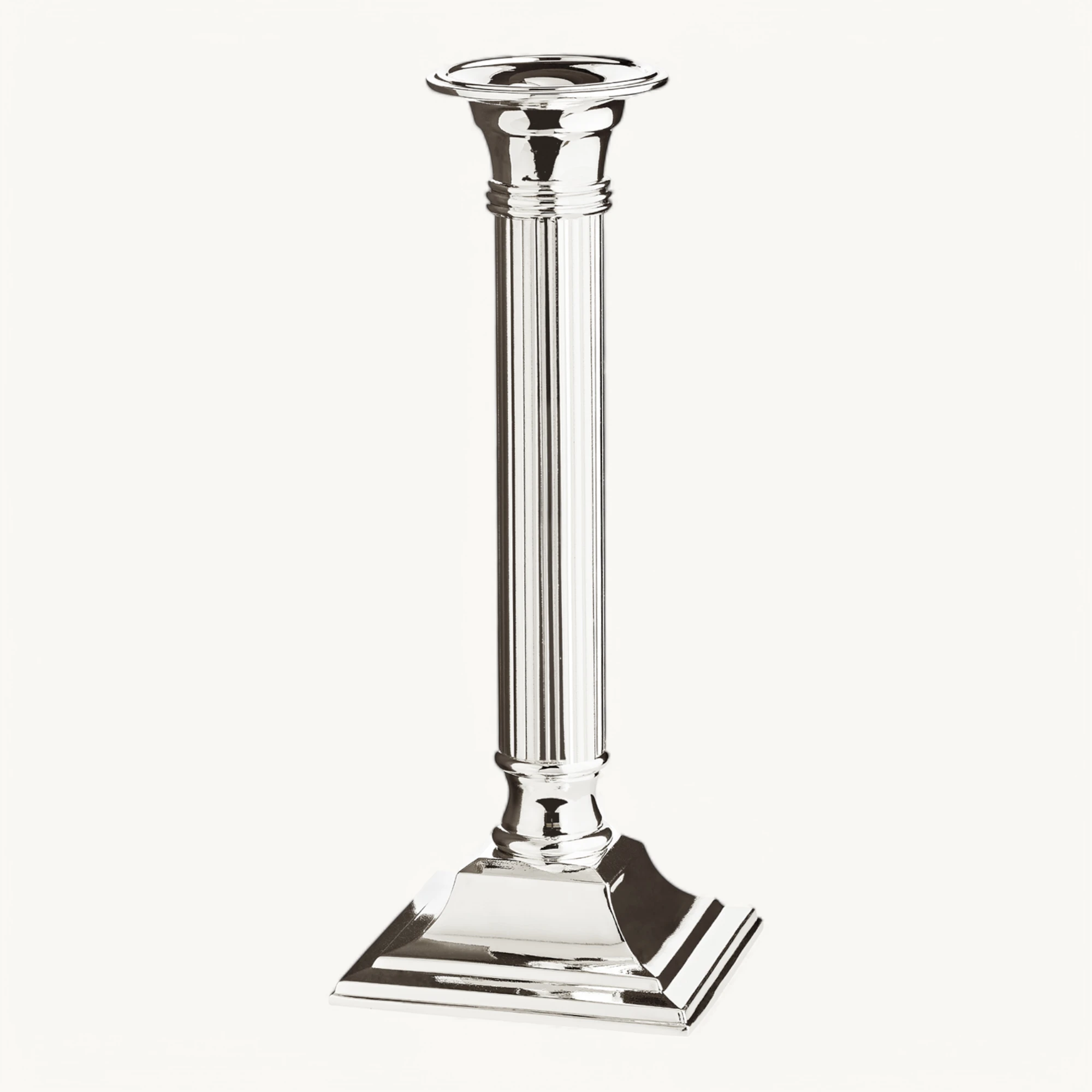 Kerzenleuchter Lincoln (H 23 cm) für Stabkerze, kannelierter Schaft, edel versilbert anlaufgeschützt Kerzenleuchter Lincoln (H 23 cm) für Stabkerze, kannelierter Schaft, edel versilbert anlaufgeschützt