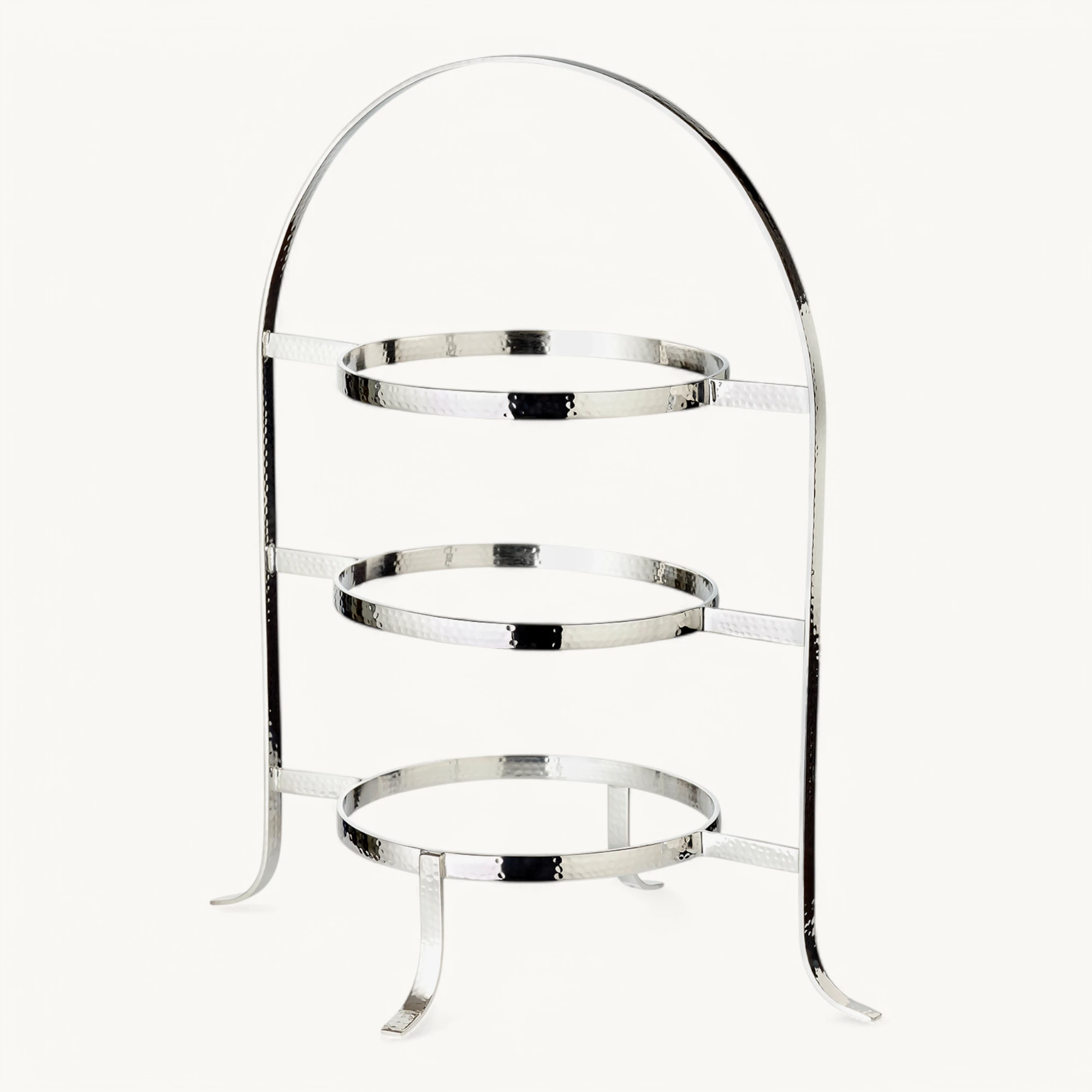 Telleretagere Sina (Höhe 43 cm) gehämmert, schwerversilbert, für 3 Teller Ø 20 bis 28 cm Telleretagere Sina (Höhe 43 cm) gehämmert, schwerversilbert, für 3 Teller Ø 20 bis 28 cm