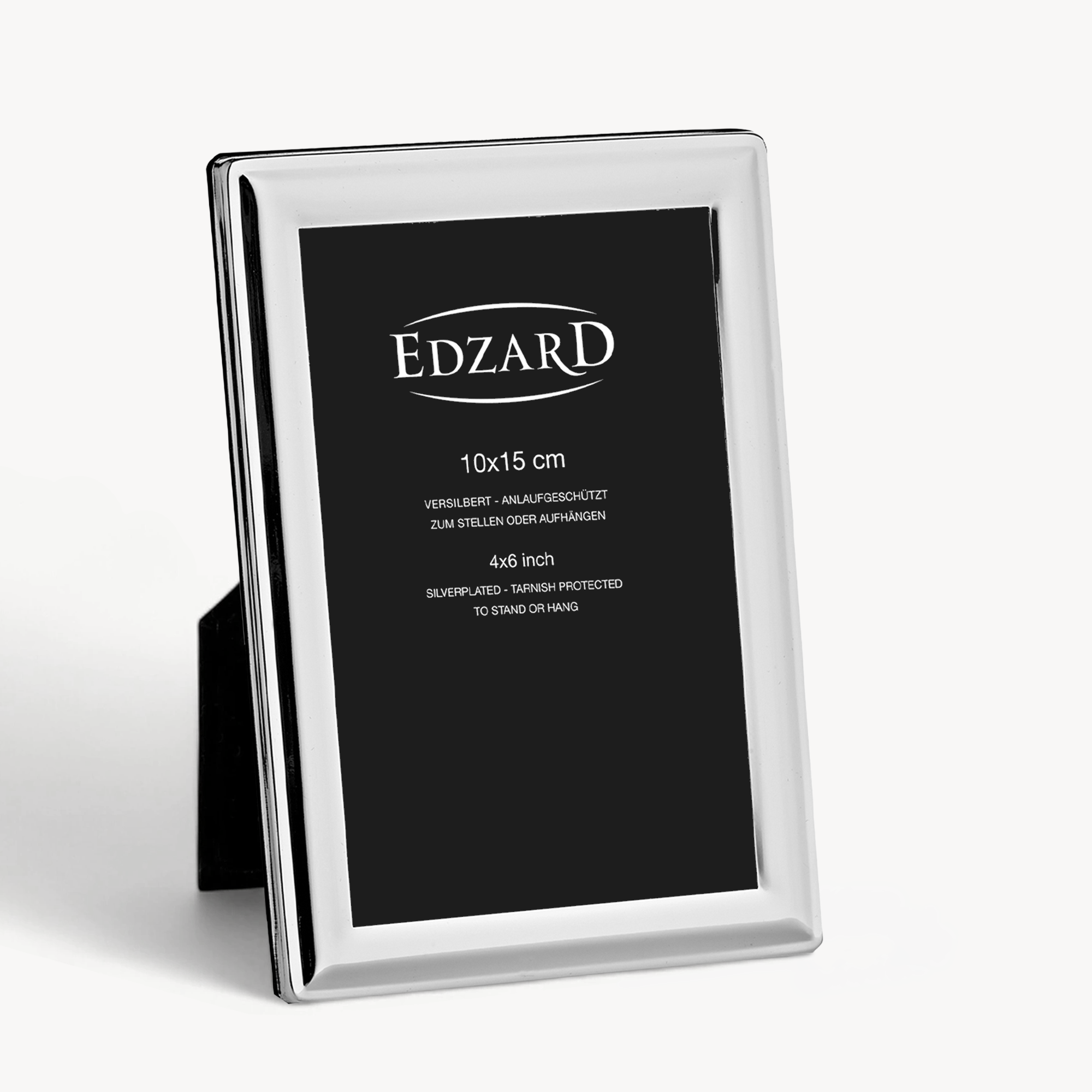 Bilderrahmen Terni (10x15 cm), edel versilbert, anlaufgeschützt, 2 Aufhänger