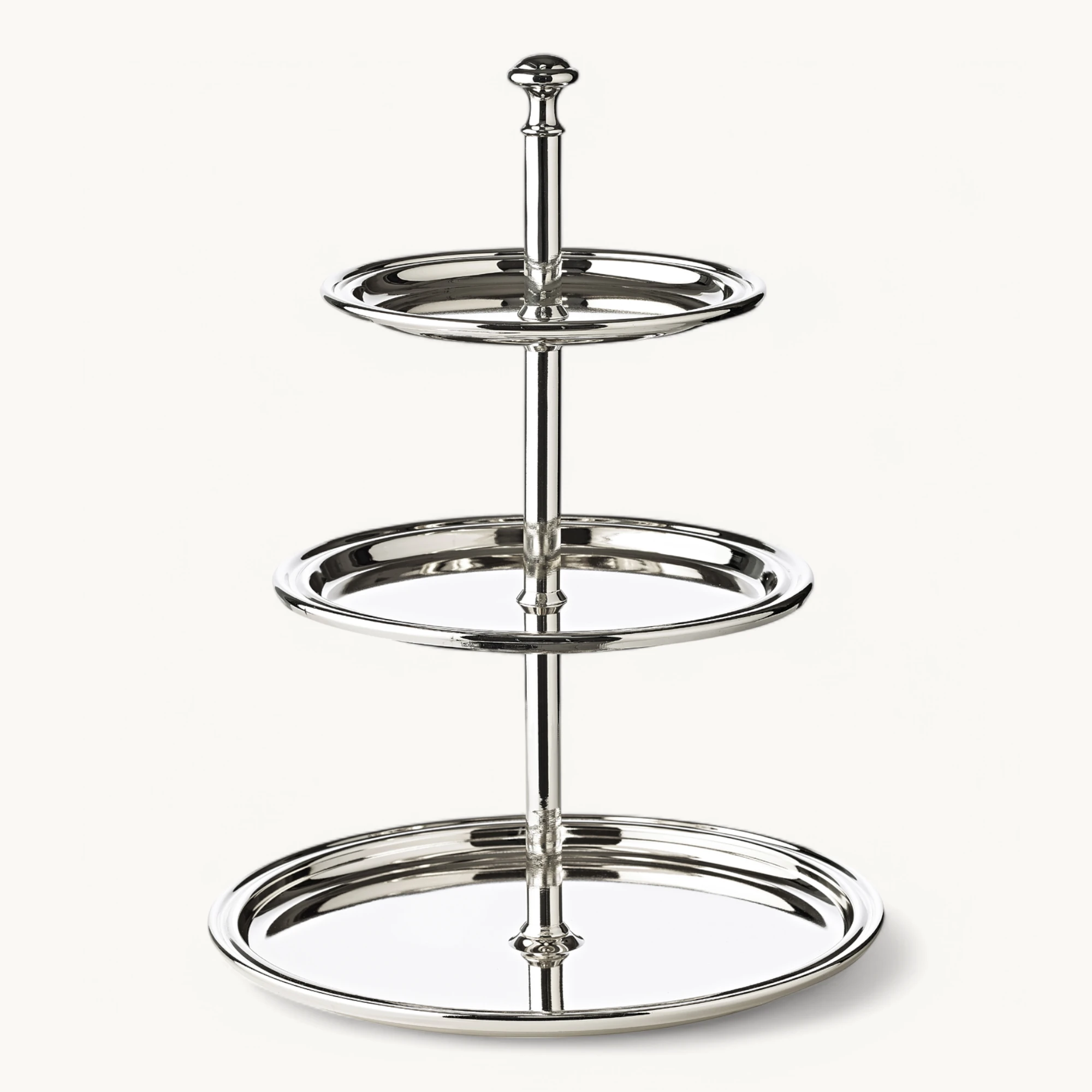 Etagere Faden (Höhe 29 cm, 3-stöckig), edel versilbert, anlaufgeschützt