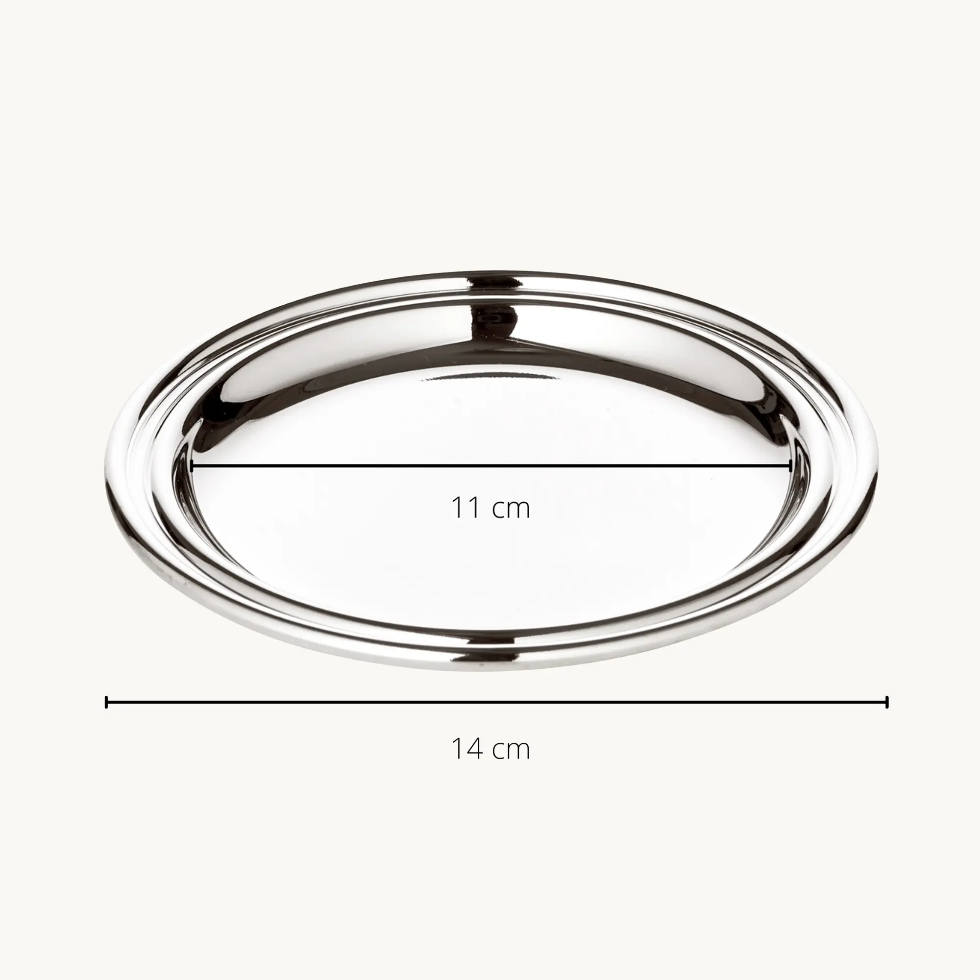 Flaschenuntersetzer Astoria (Ø 14 cm), schwerversilbert