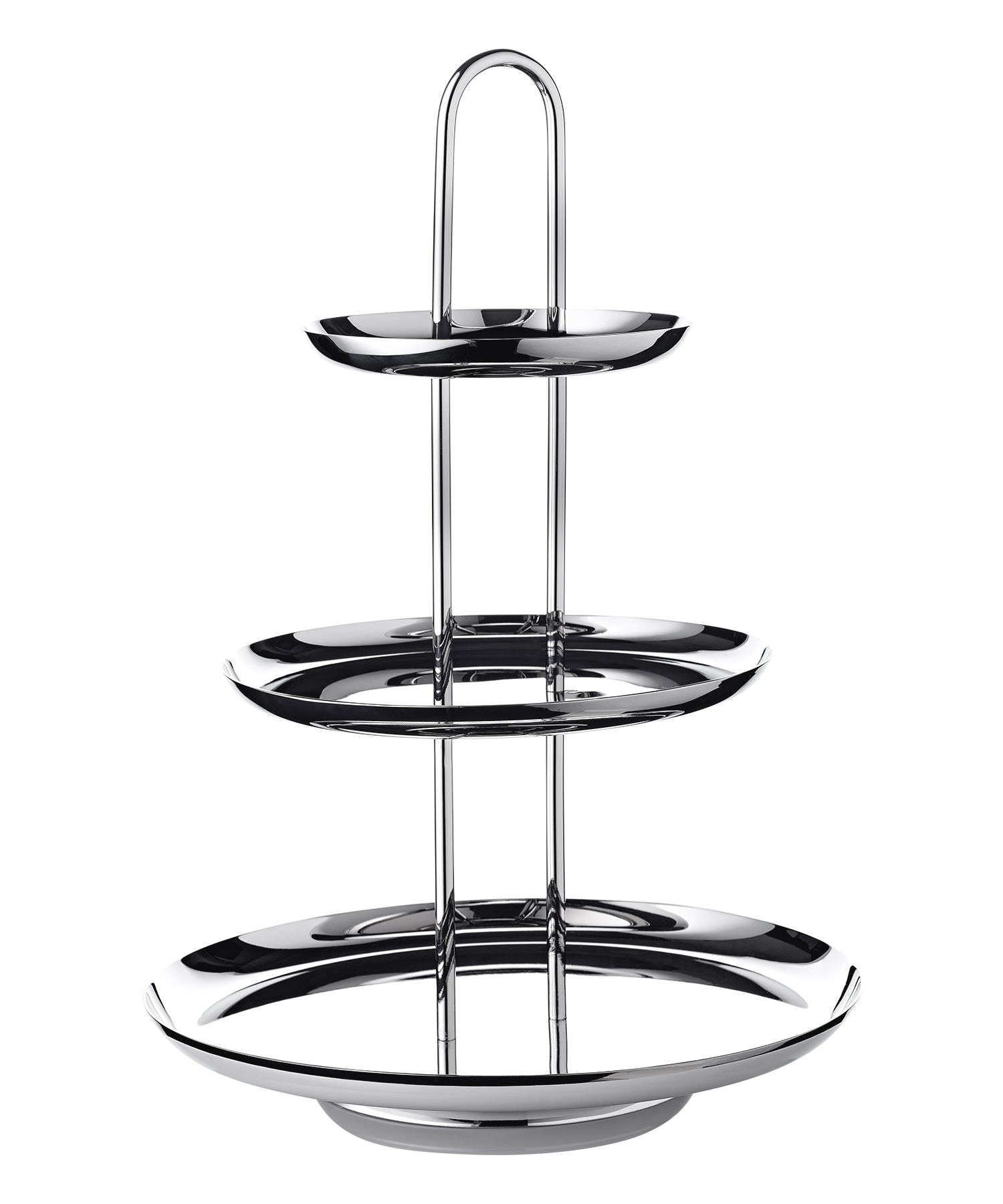 Etagere Apus (Höhe 40 cm, 3-stöckig), Edelstahl hochglanzpoliert