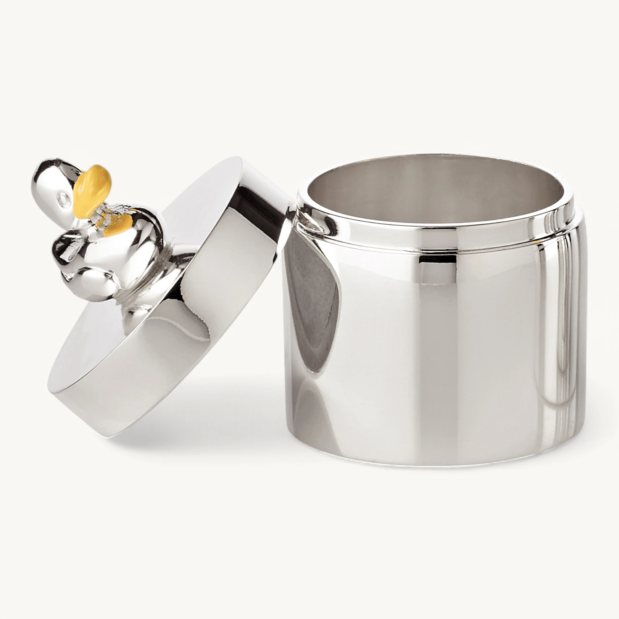 2er Set Zahndosen Schmuckdosen Ente, Höhe 5 cm, edel versilbert, anlaufgeschützt 2er Set Zahndosen Schmuckdosen Ente, Höhe 5 cm, edel versilbert, anlaufgeschützt