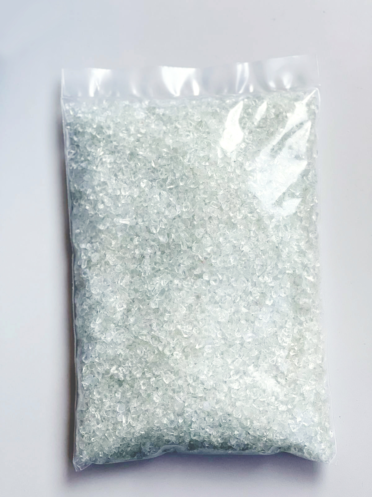 Dekogranulat Glassteine (2-4 mm), 1 kg, farblos, transparent, wasserfest, staubfrei