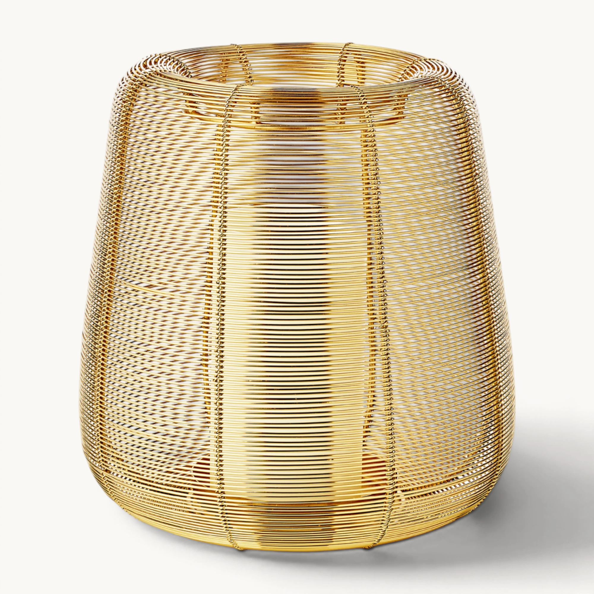 SALE Windlicht Kurt (Höhe 24 cm), goldfarben, vernickelter Edelstahl