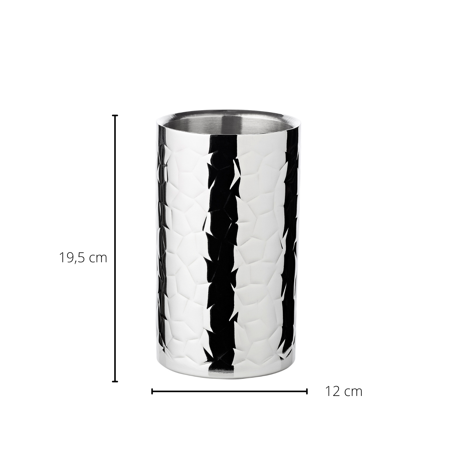 2. Wahl Flaschenkühler Nebraska, doppelwandig, Edelstahl gemustert hochglanzpoliert, ø 12 cm
