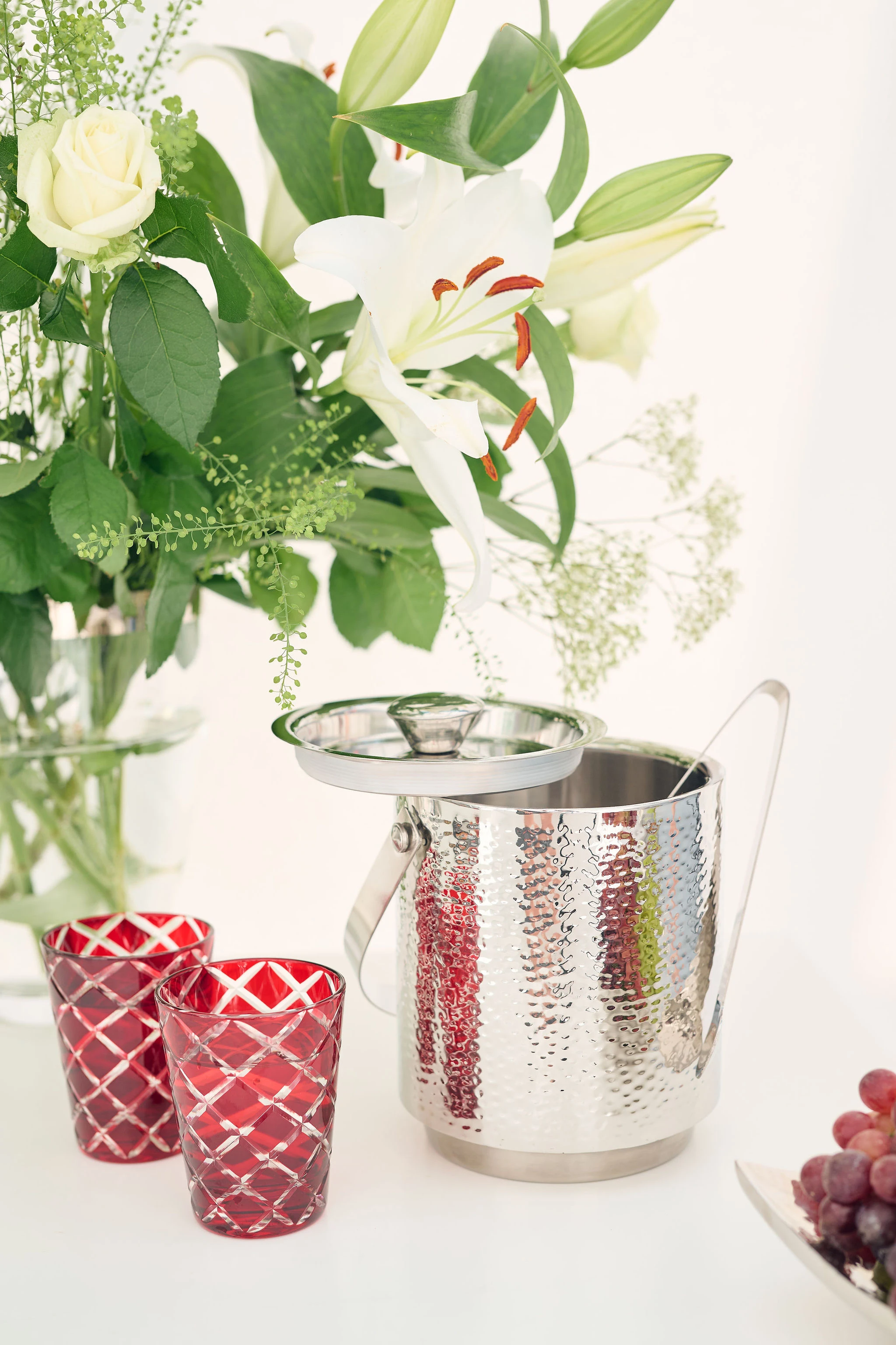 6er-Set Kristallgläser Dio (Höhe 10 cm, Füllmenge 230 ml), rubinrot, handgeschliffenes Glas
