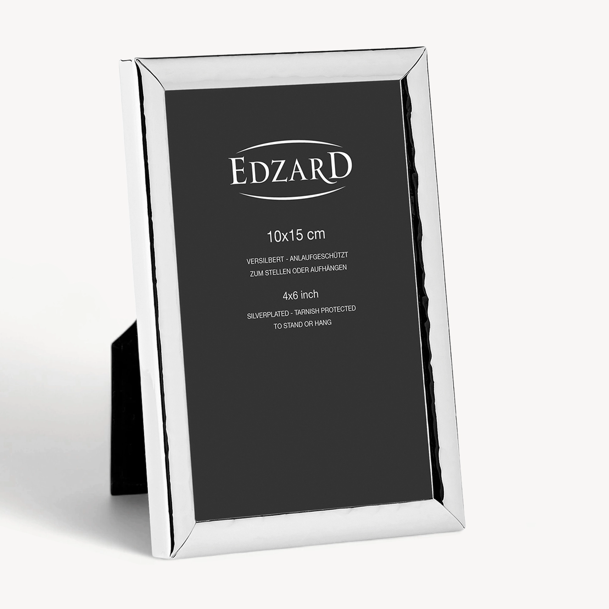 Bilderrahmen Riga (10x15 cm), edel versilbert, anlaufgeschützt, mit Aufhänger