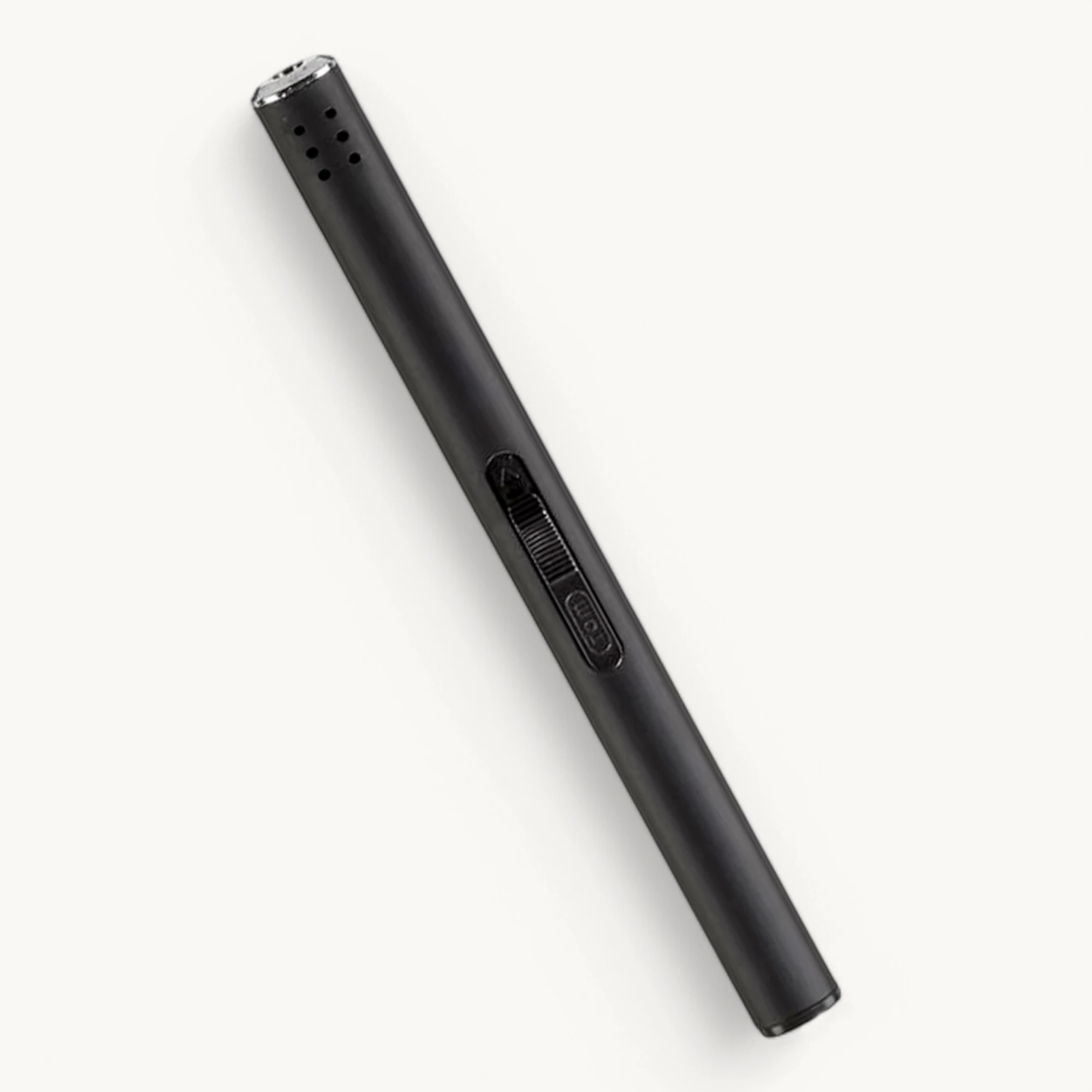 INAKTIV Stabfeuerzeug (Länge 18 cm), schwarz, verstellbare Flamme, nachfüllbar