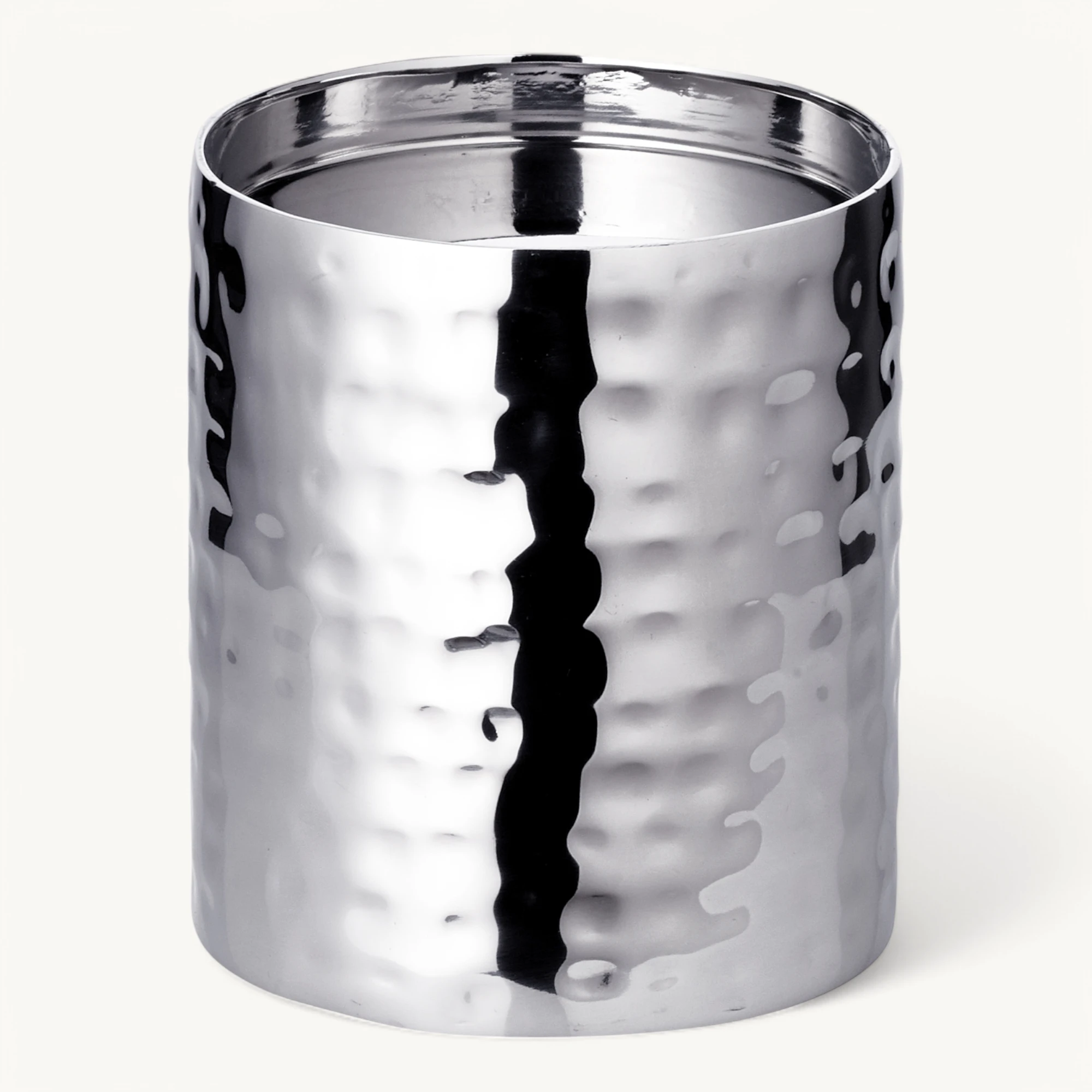 Kerzenständer Agadir (Höhe 10 cm), silberfarben, gehämmert, Edelstahl, hochglanzpoliert Kerzenständer Agadir (Höhe 10 cm), silberfarben, gehämmert, Edelstahl, hochglanzpoliert