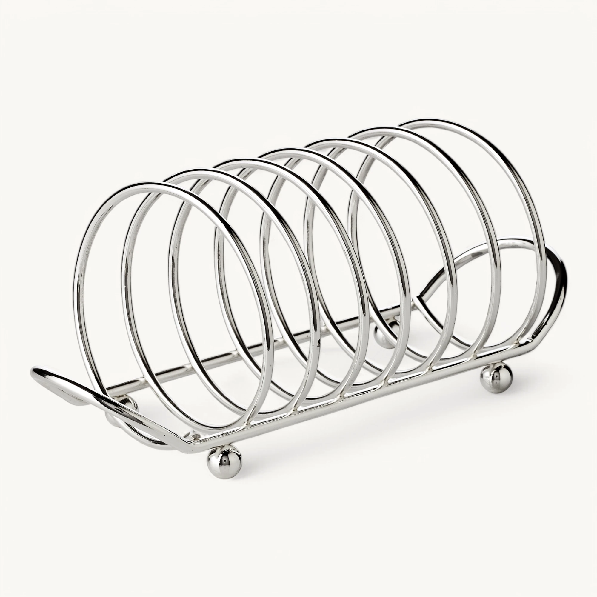 Toastständer Toastscheibenhalter String, für 6 Scheiben, edel versilbert, Länge 23 cm