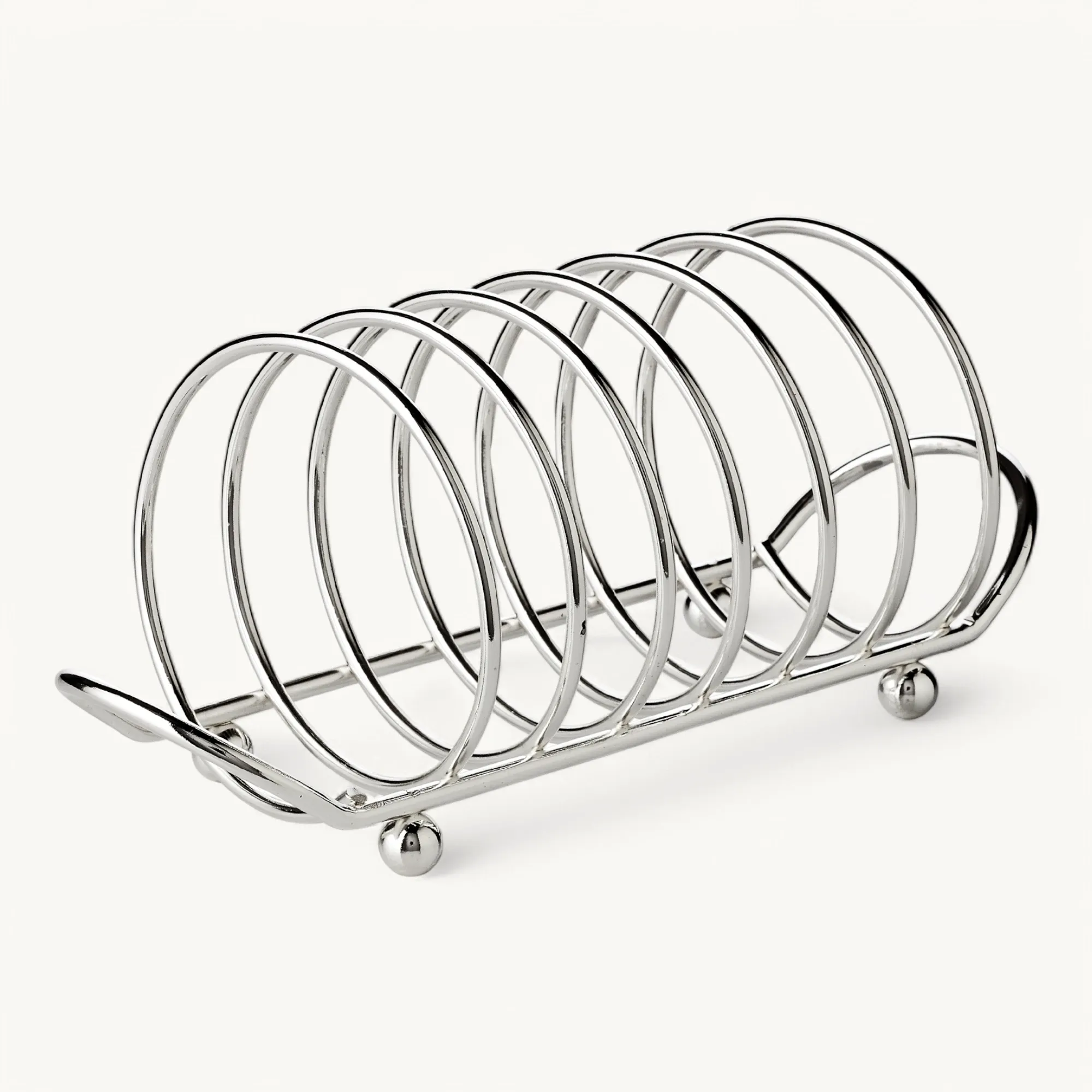 Toastständer Toastscheibenhalter String, für 6 Scheiben, edel versilbert, Länge 23 cm
