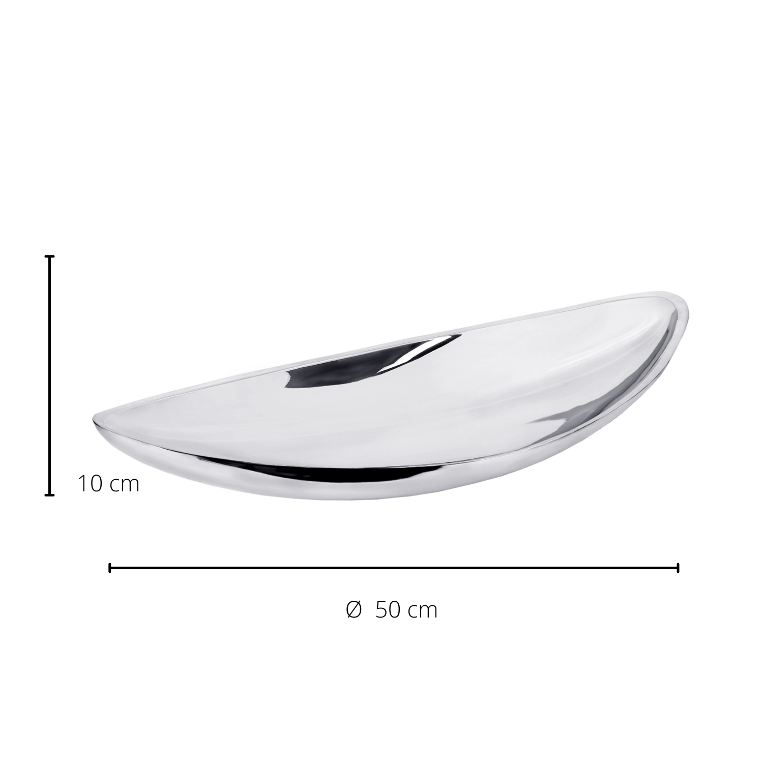 SALE 2. Wahl Schale Halifax (Länge 40 cm), silberfarben, hochglanzpoliert, Edelstahl