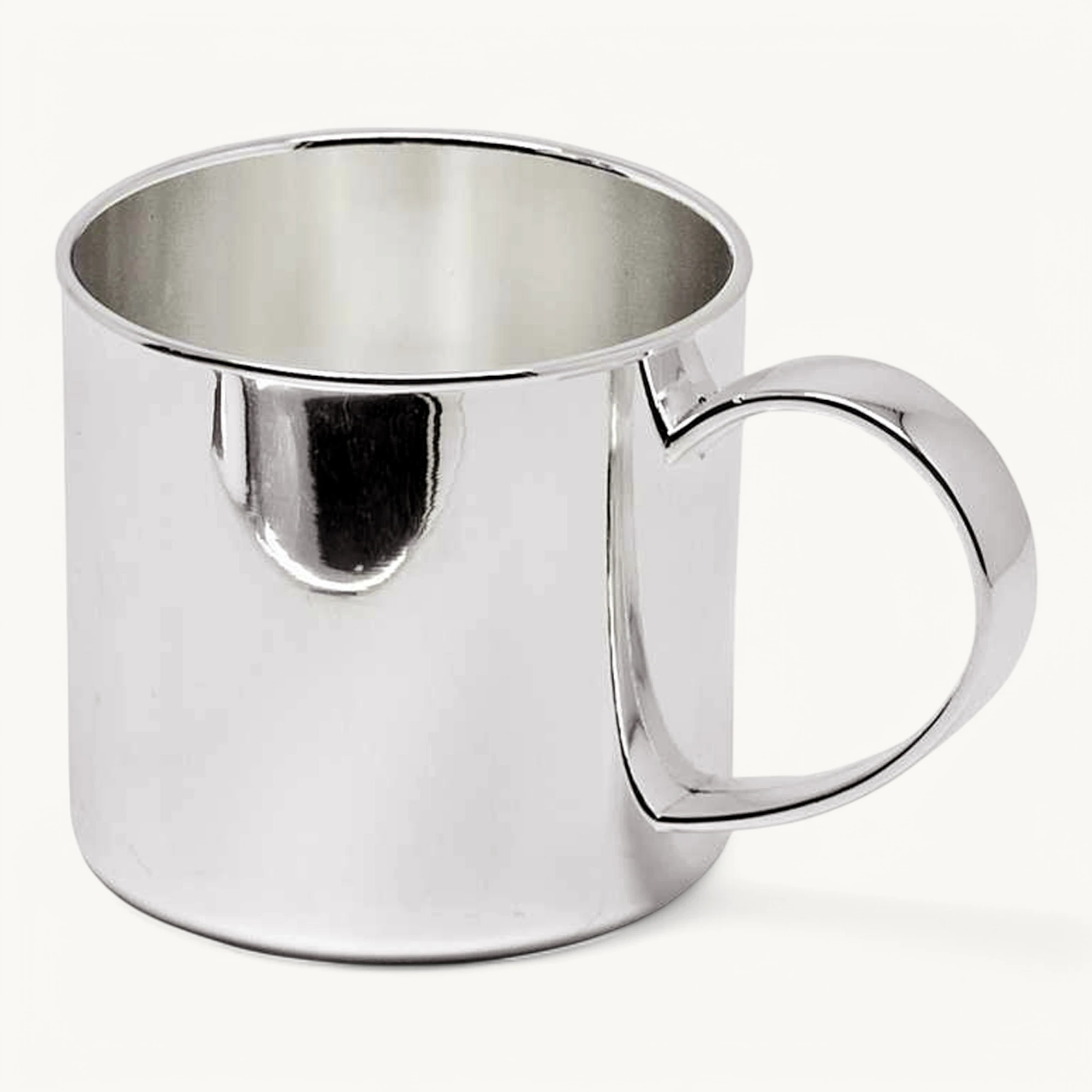 SALE Kinderbecher Taufbecher Linda, edel versilbert, Höhe 5 cm, Durchmesser 6 cm
