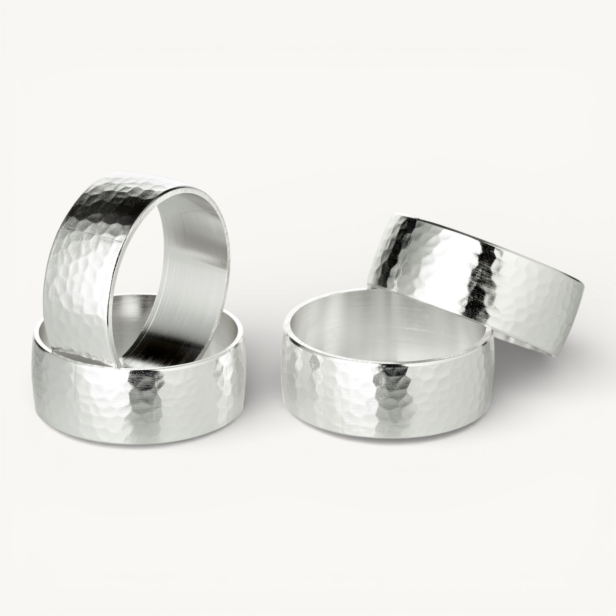 4er-Set Serviettenringe Avila (Ø 5 cm), vernickelt