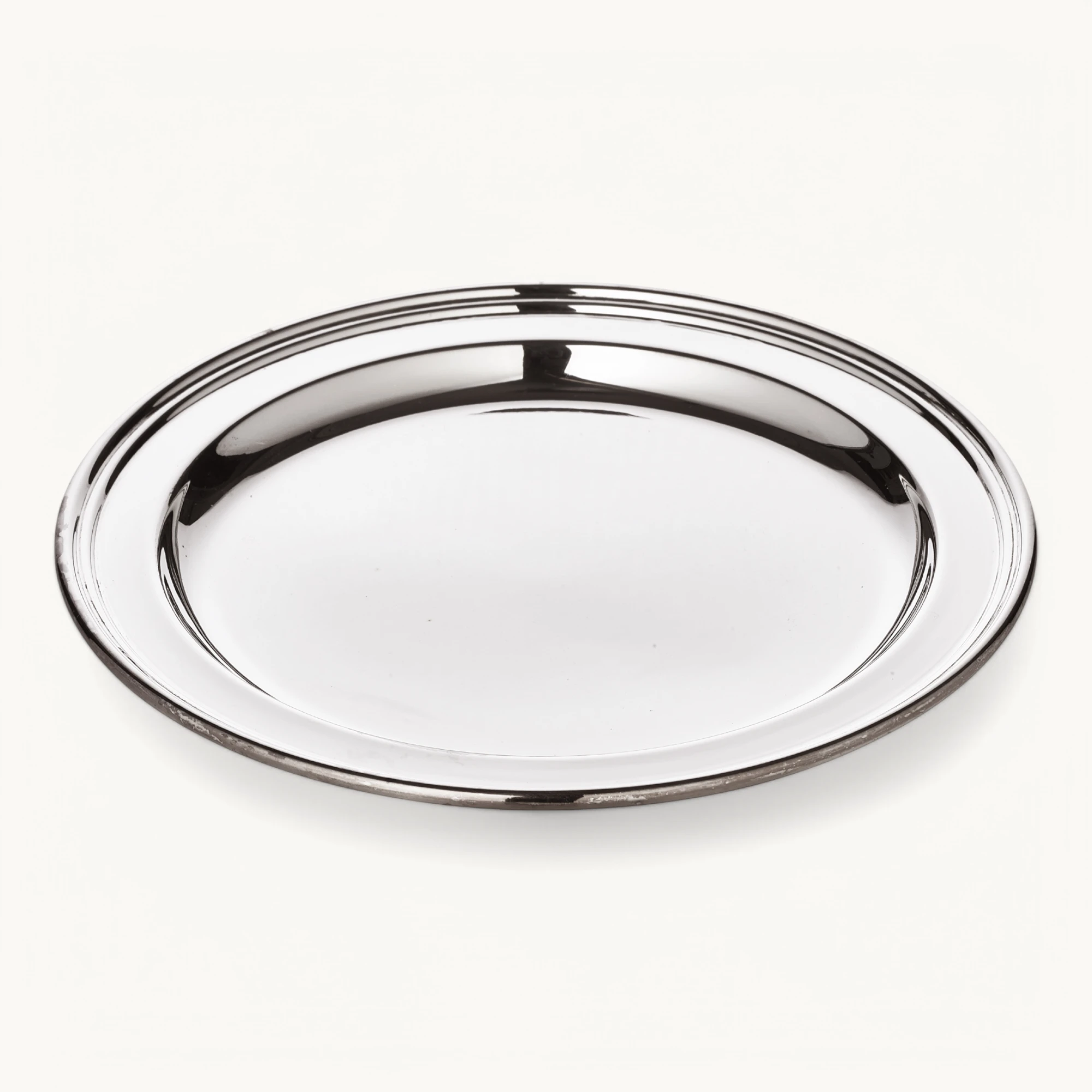 2er Set Untersetzer Faden (ø 13 cm), schwerversilbert, Gläserteller, Flaschenuntersetzer