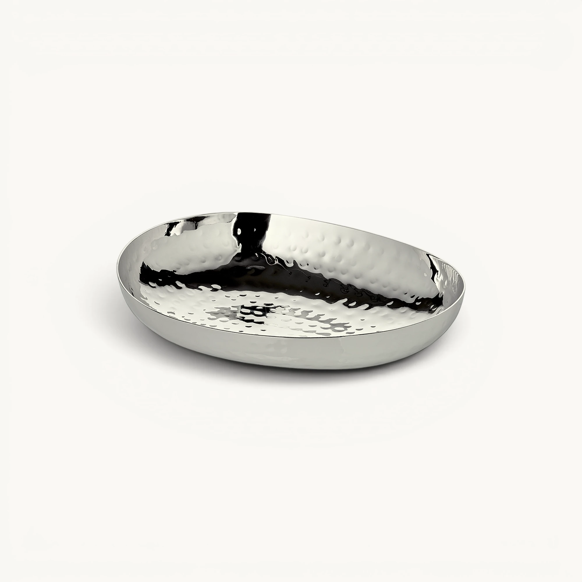 Schale Henrietta ( L 15,5 cm), Edelstahl vernickelt