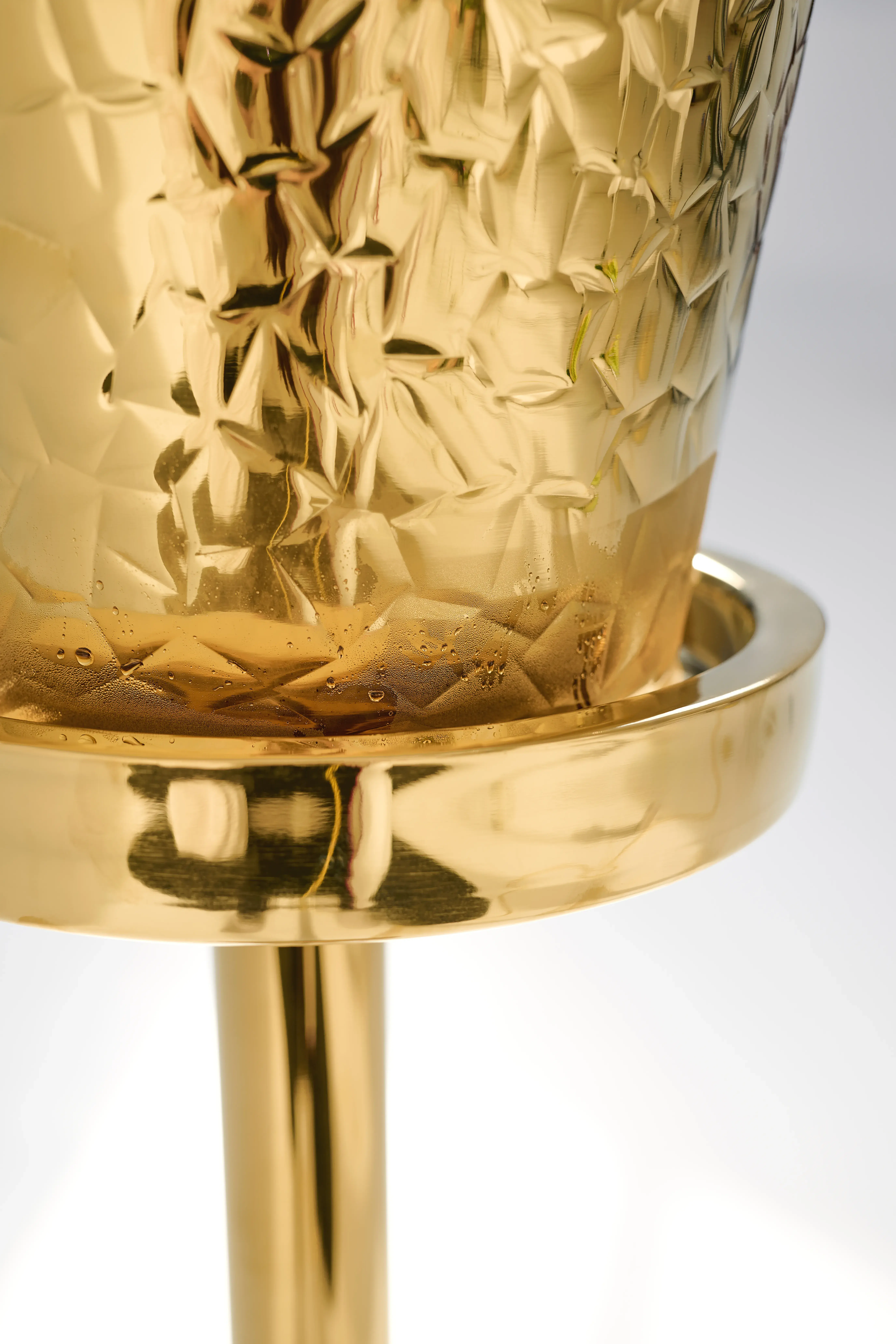 Flaschenkühler Capri (Höhe 23 cm, Ø 23 cm), gemustert, Edelstahl, hochglanzpoliert