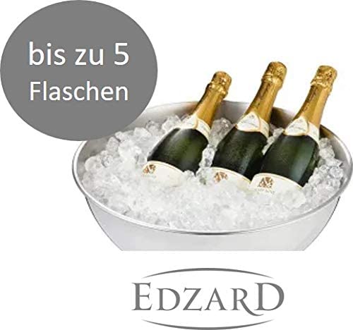 SALE 2. Wahl Flaschenkühler Cara (Höhe 21 cm, Ø 40 cm), Edelstahl gehämmert hochglanzpoliert