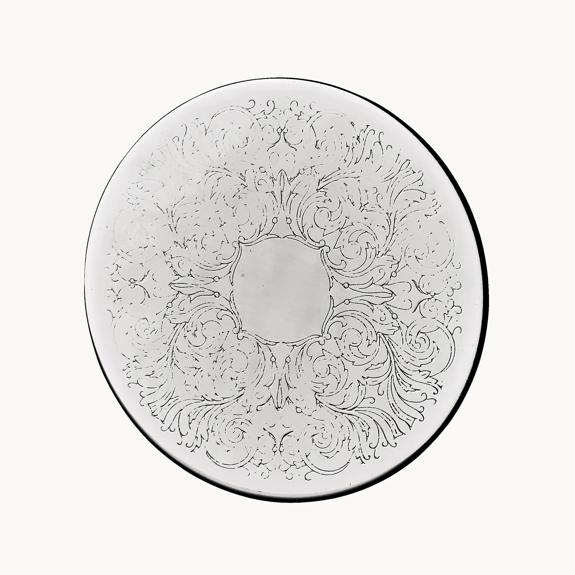 6er-Set Untersetzer Brügge (Ø 9 cm), inkl. Halter, edel versilbert, anlaufgeschützt