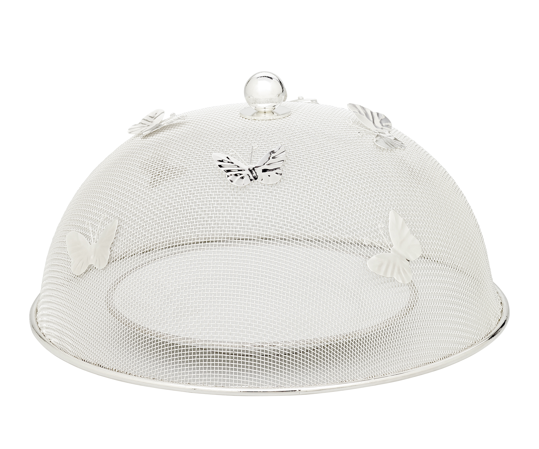 INAKTIV 2. Wahl Schutzhaube Butterfly (ø 30 cm, H 16 cm), edel versilbert, anlaufgeschützt, Speisesc