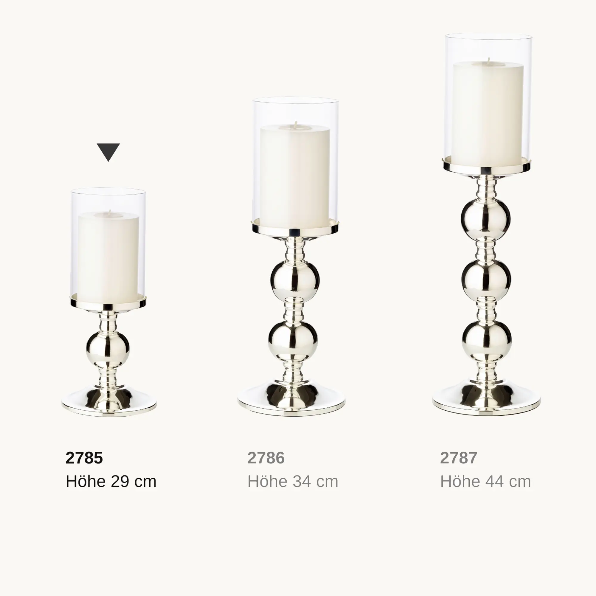 Kerzenleuchter Bamboo (Höhe 28,5 cm), edel versilbert Kerzenleuchter Bamboo (Höhe 28,5 cm), edel versilbert