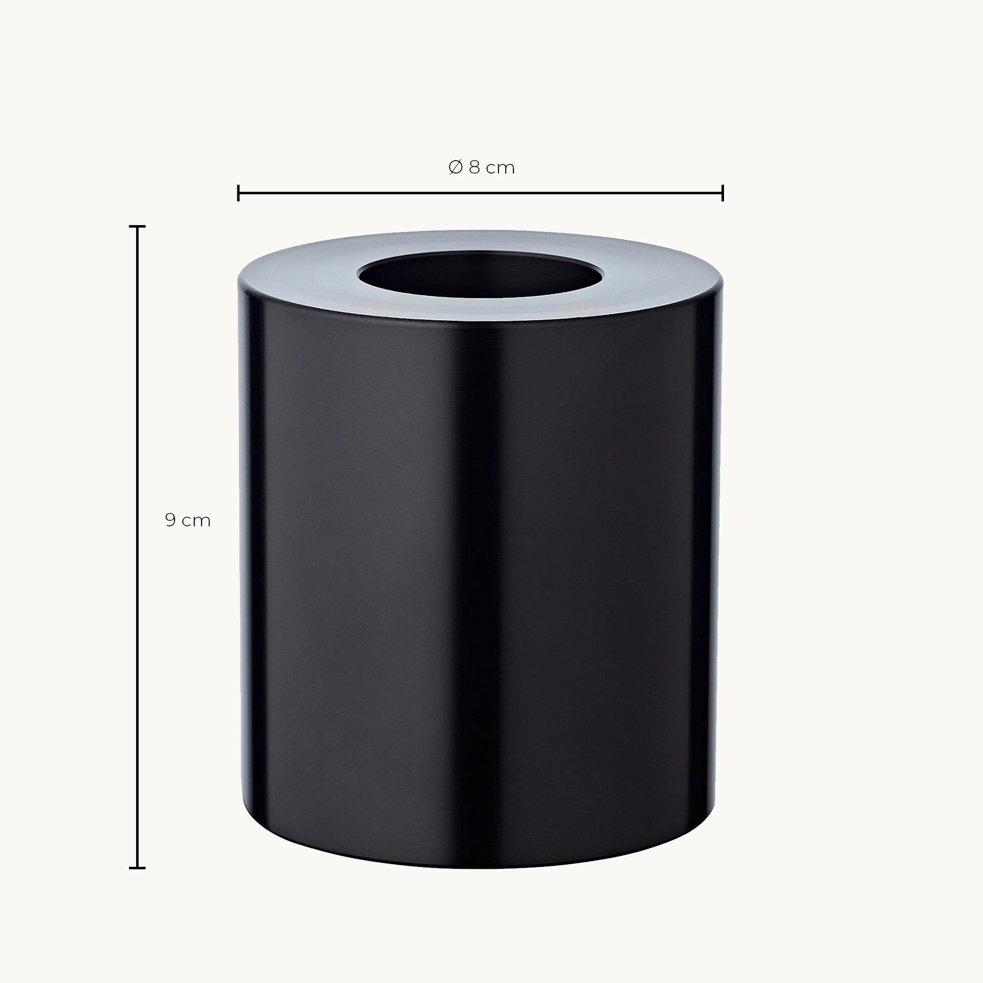 Dauerkerze Cornelius (Höhe 9 cm, Ø 8 cm), schwarz, Teelichthalter hitzebeständig bis 90° Dauerkerze Cornelius (Höhe 9 cm, Ø 8 cm), schwarz, Teelichthalter hitzebeständig bis 90°