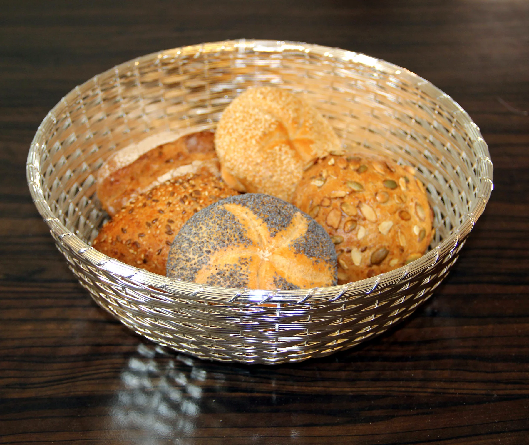Brotkorb Basso (Ø 26cm), rund, edel versilbert, anlaufgeschützt
