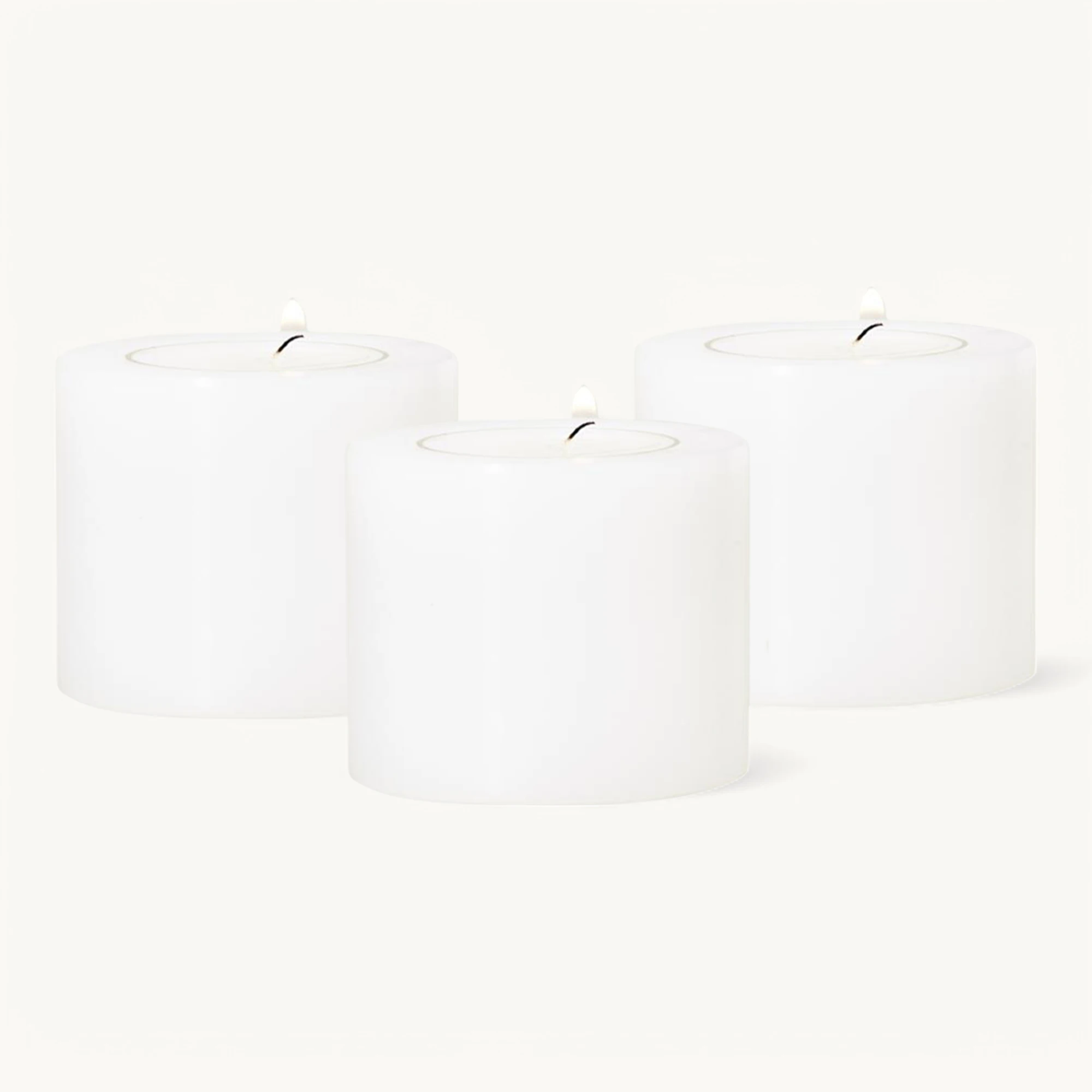 3er-Set Dauerkerze Cornelius (Höhe 5 cm, Ø 6 cm), Teelichthalter hitzebeständig bis 90°
