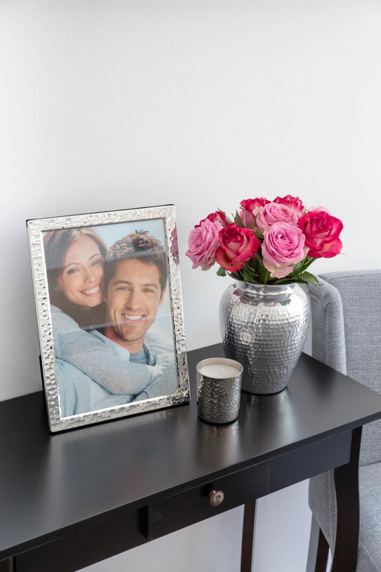 Bilderrahmen Fano (10x15 cm), Passepartout, edel versilbert, anlaufgeschützt, 2 Aufhänger