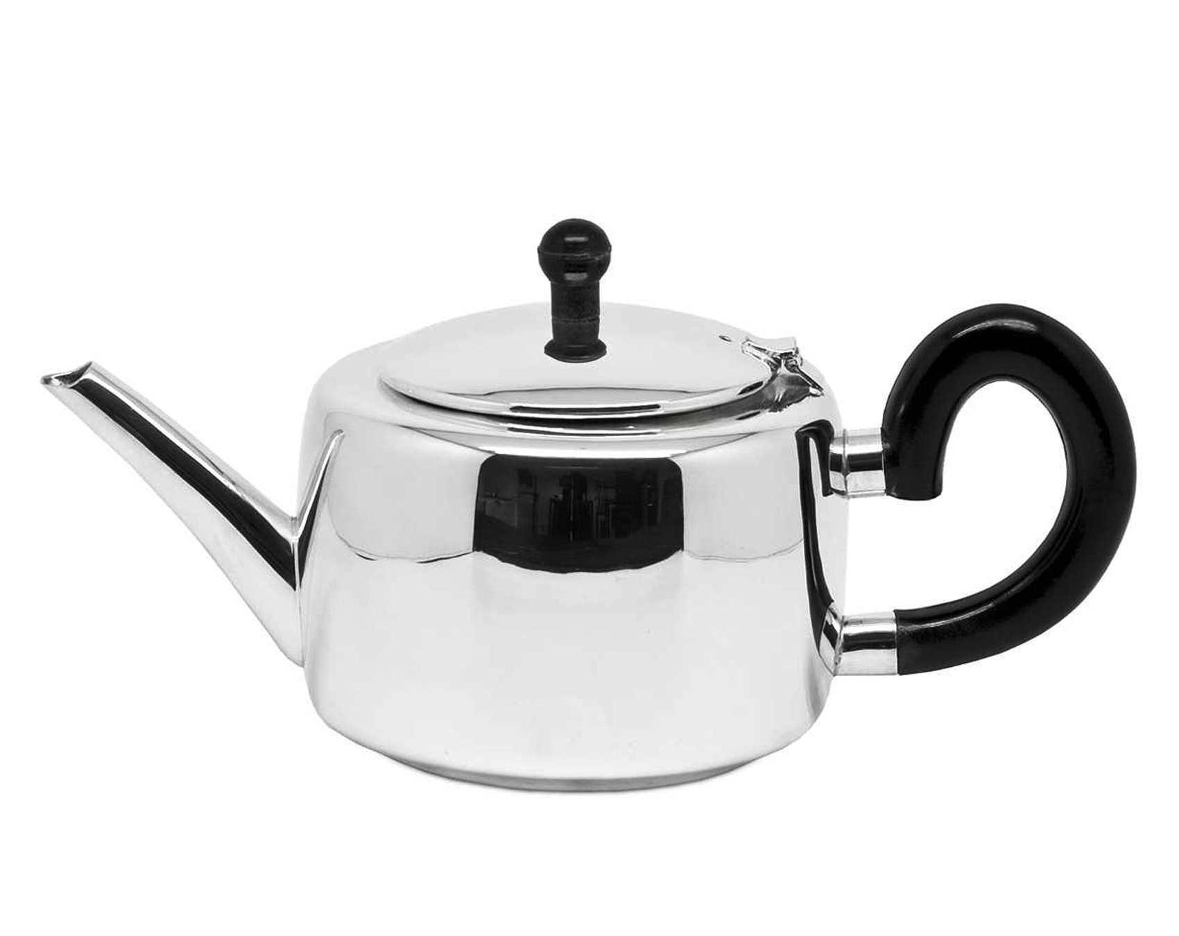 SALE 2. Wahl Teekanne Sheffield (für 1 Liter) schwerversilbert, Länge 27 cm, B 14 cm, H 13 cm