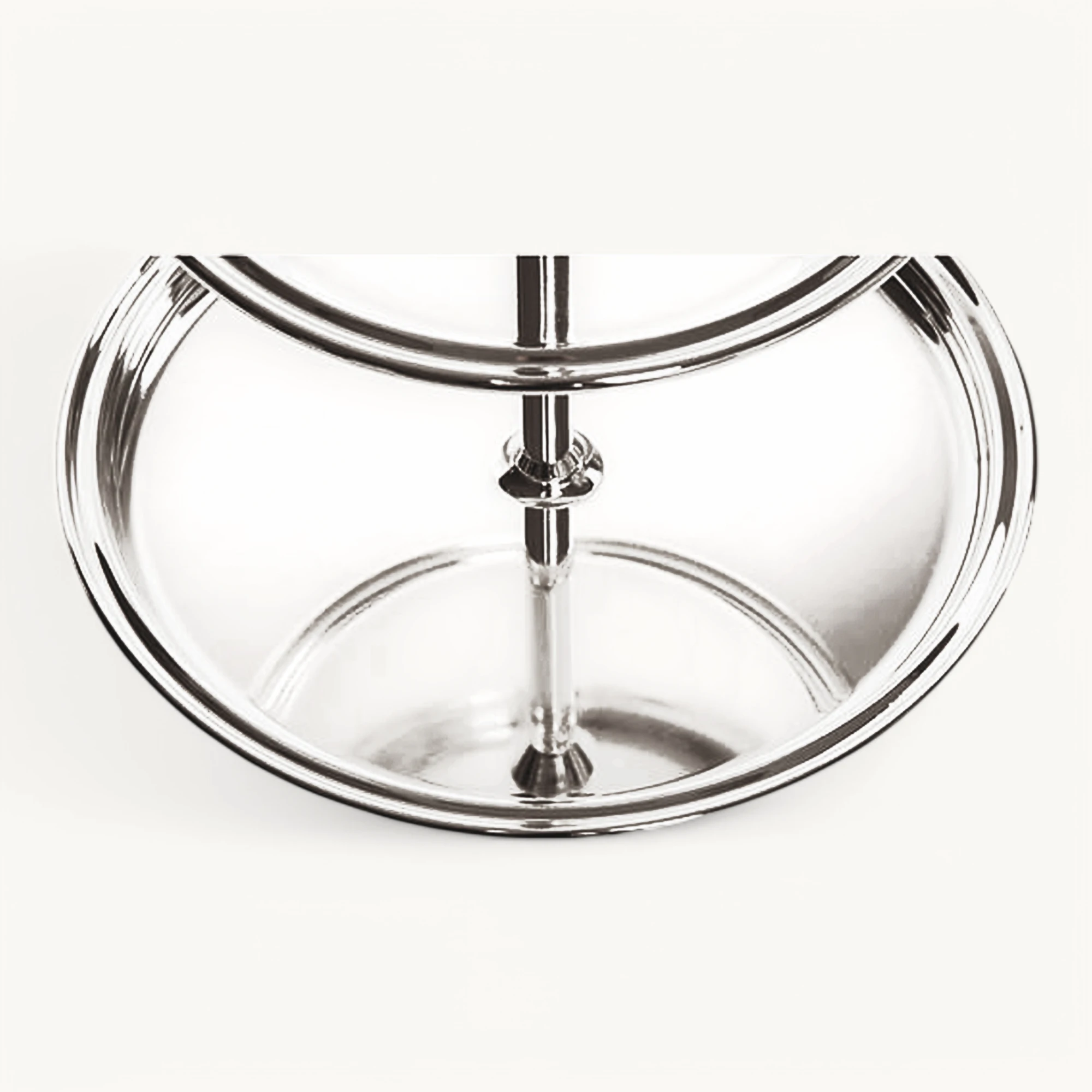 Etagere Faden (Höhe 22 cm, 2-stöckig), rund, edel versilbert, anlaufgeschützt