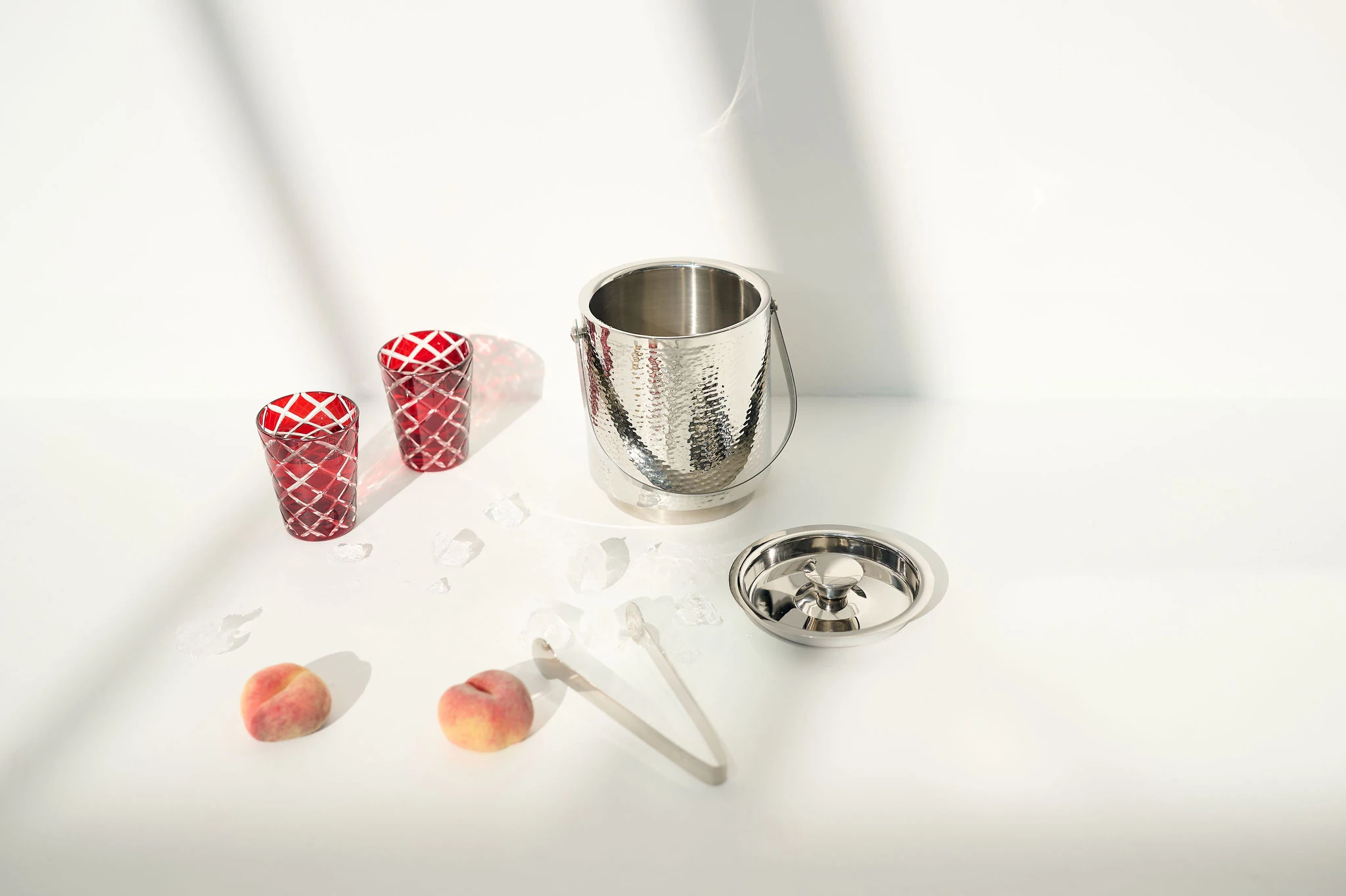 6er-Set Kristallgläser Dio (Höhe 10 cm, Füllmenge 230 ml), rubinrot, handgeschliffenes Glas