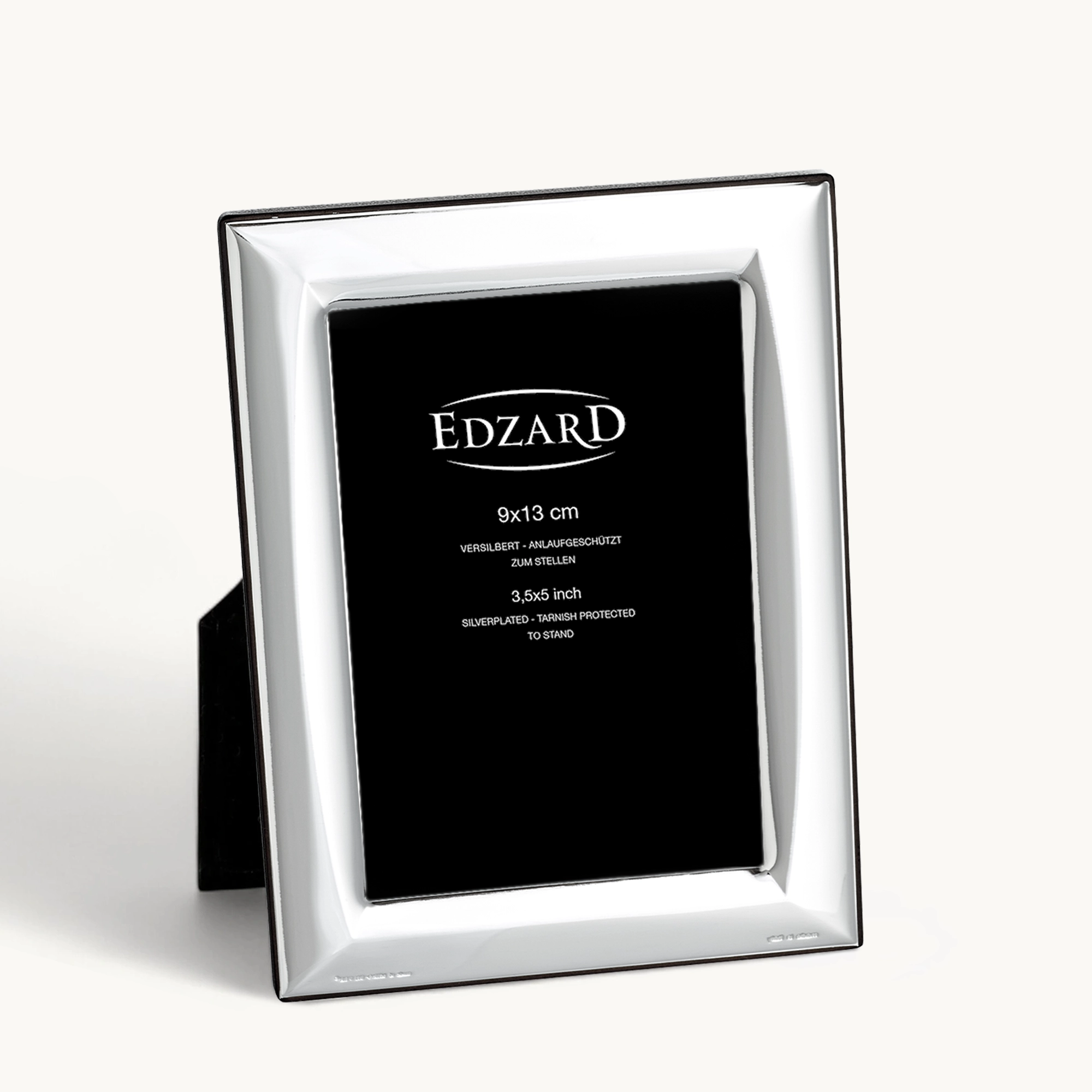 Fotorahmen Serino (9x13 cm), edel versilbert, anlaufgeschützt, mit Holzdekor-Rücken