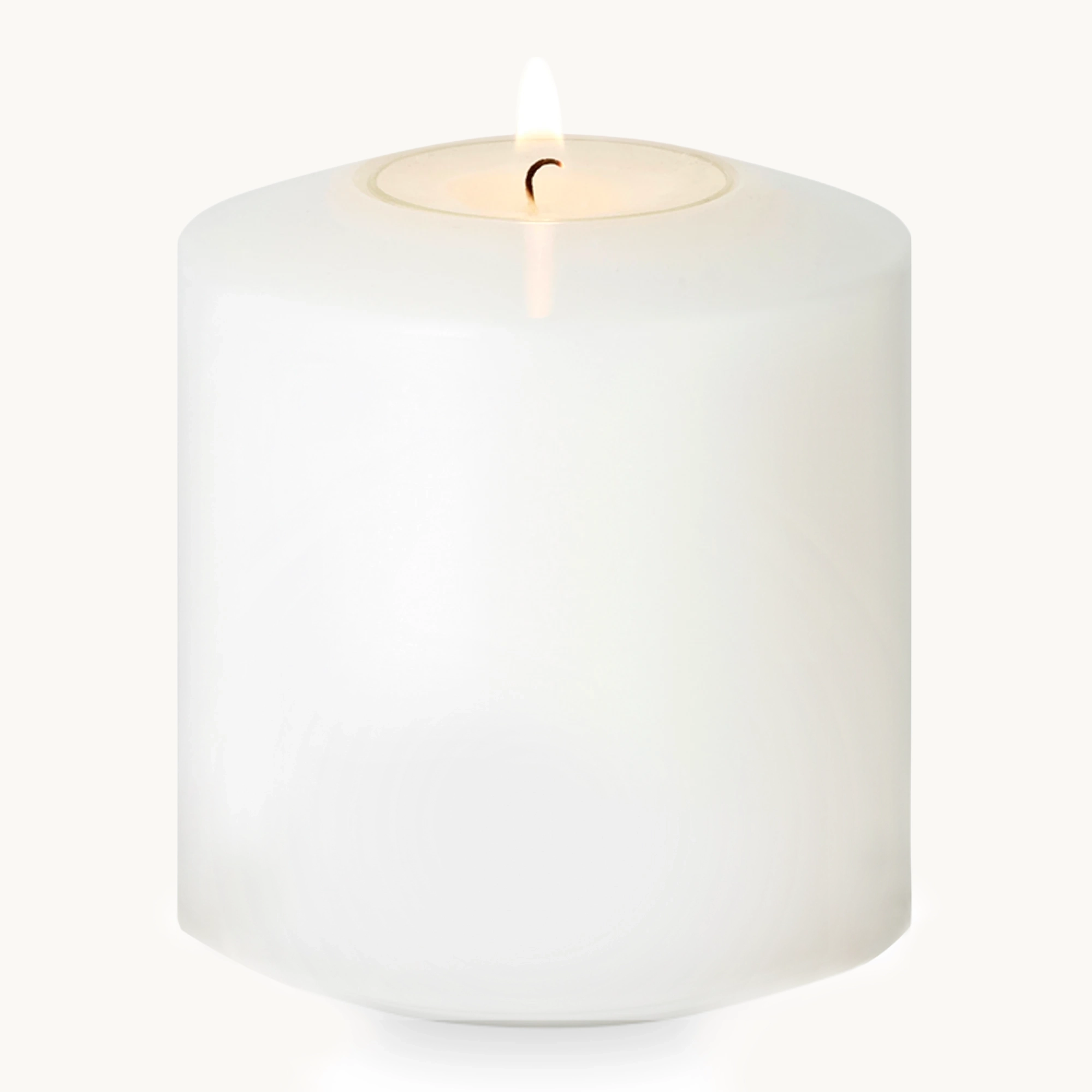 Dauerkerze Cornelius Doppel Pine (Höhe 9 cm, Ø 8 cm), weiß, hitzebeständig bis 90°