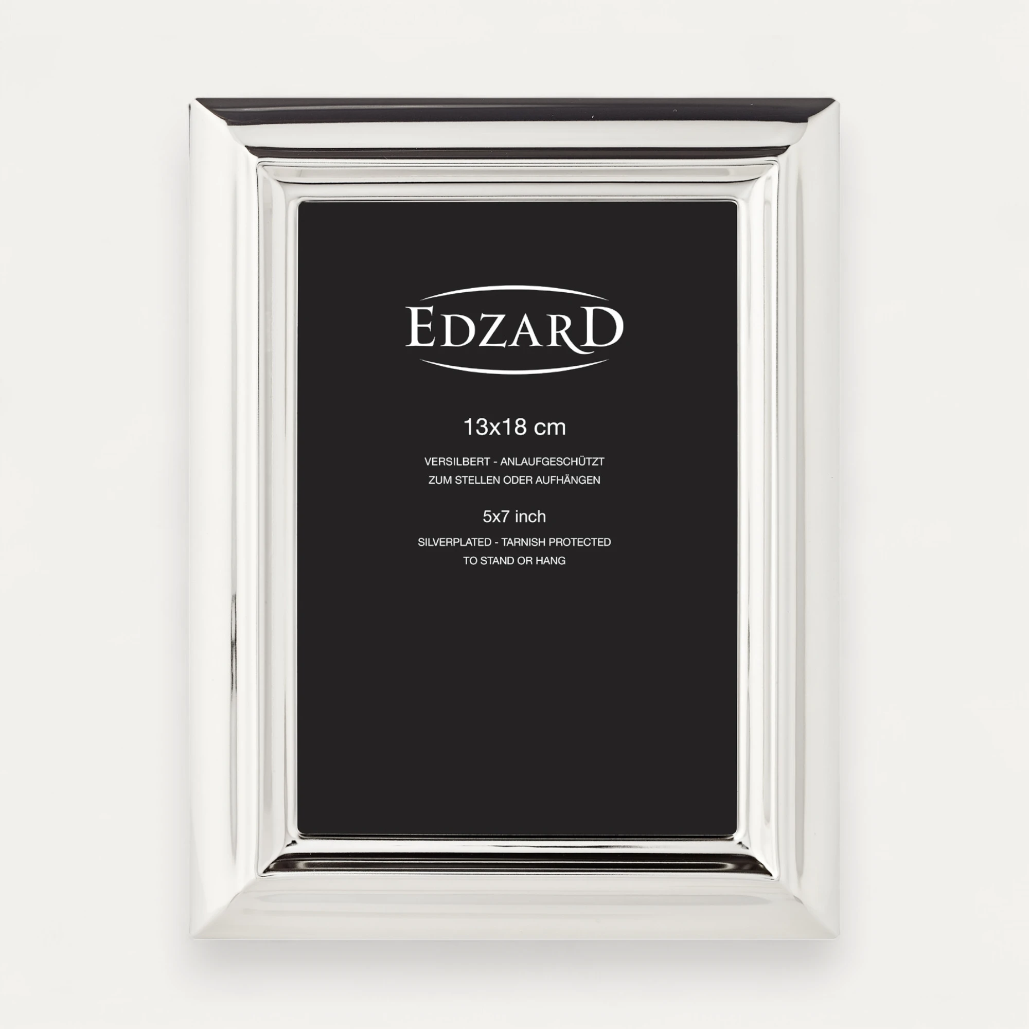 2er-Set Bilderrahmen Florenz (13x18 cm), edel versilbert, anlaufgeschützt, 2 Aufhänger