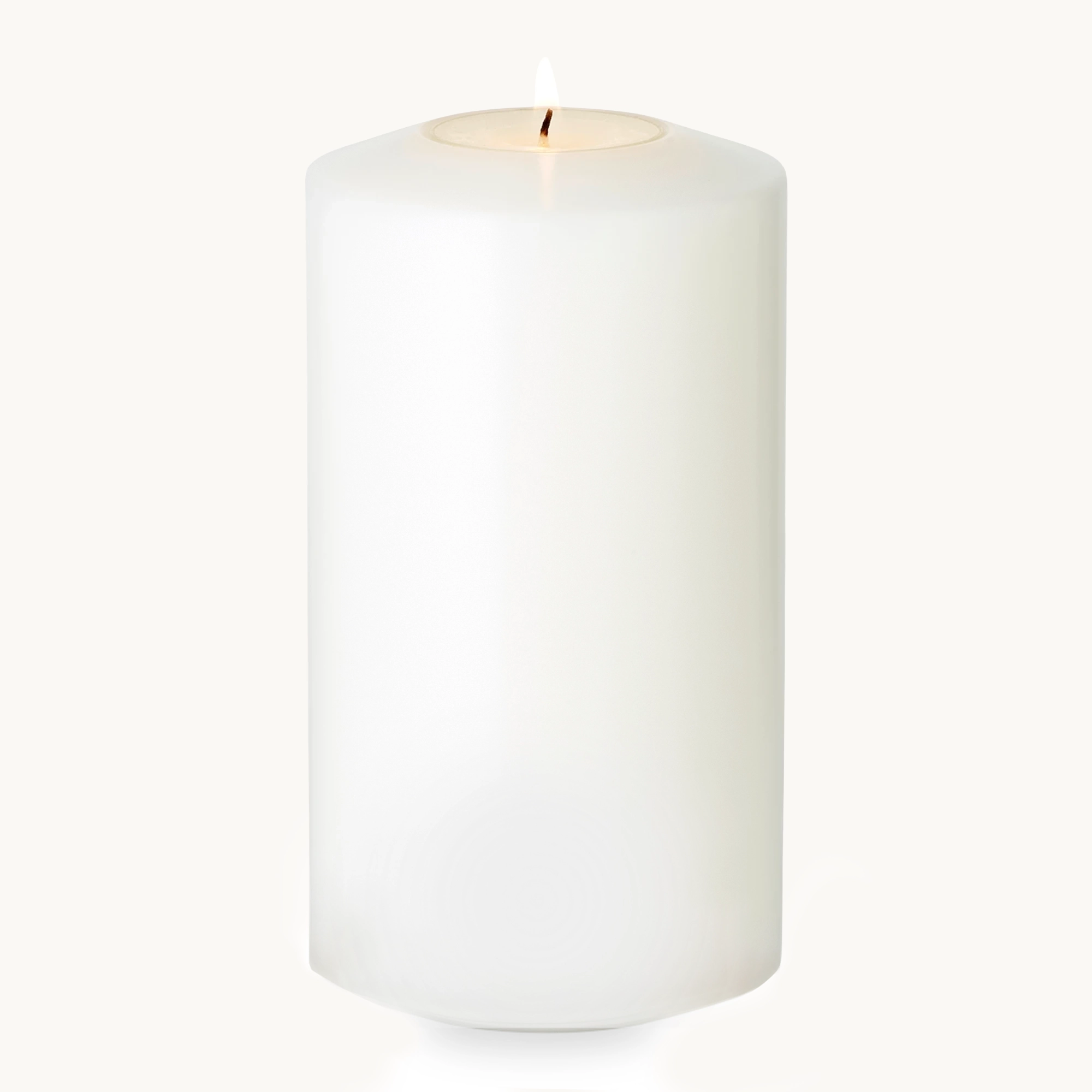 Dauerkerze Cornelius Doppel Pine (Höhe 15 cm, Ø 8 cm), weiß, hitzebeständig bis 90°