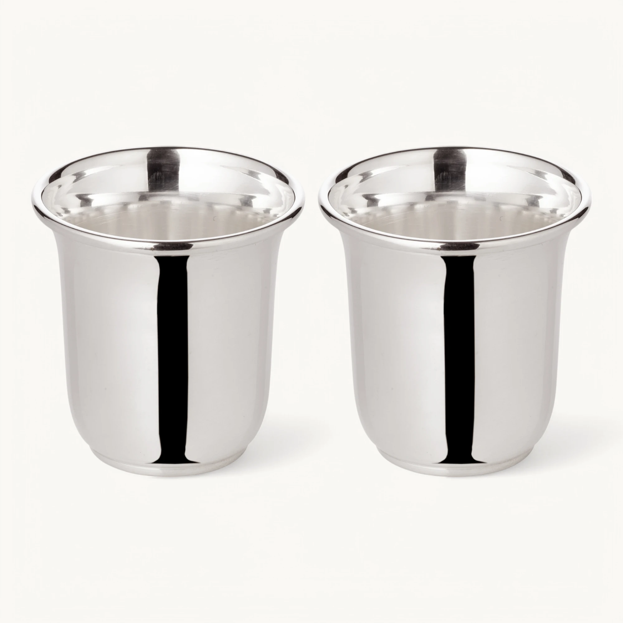 2er-Set Schnapsbecher Cuno (Höhe 5 cm, Füllmenge 4 cl), schwerversilbert