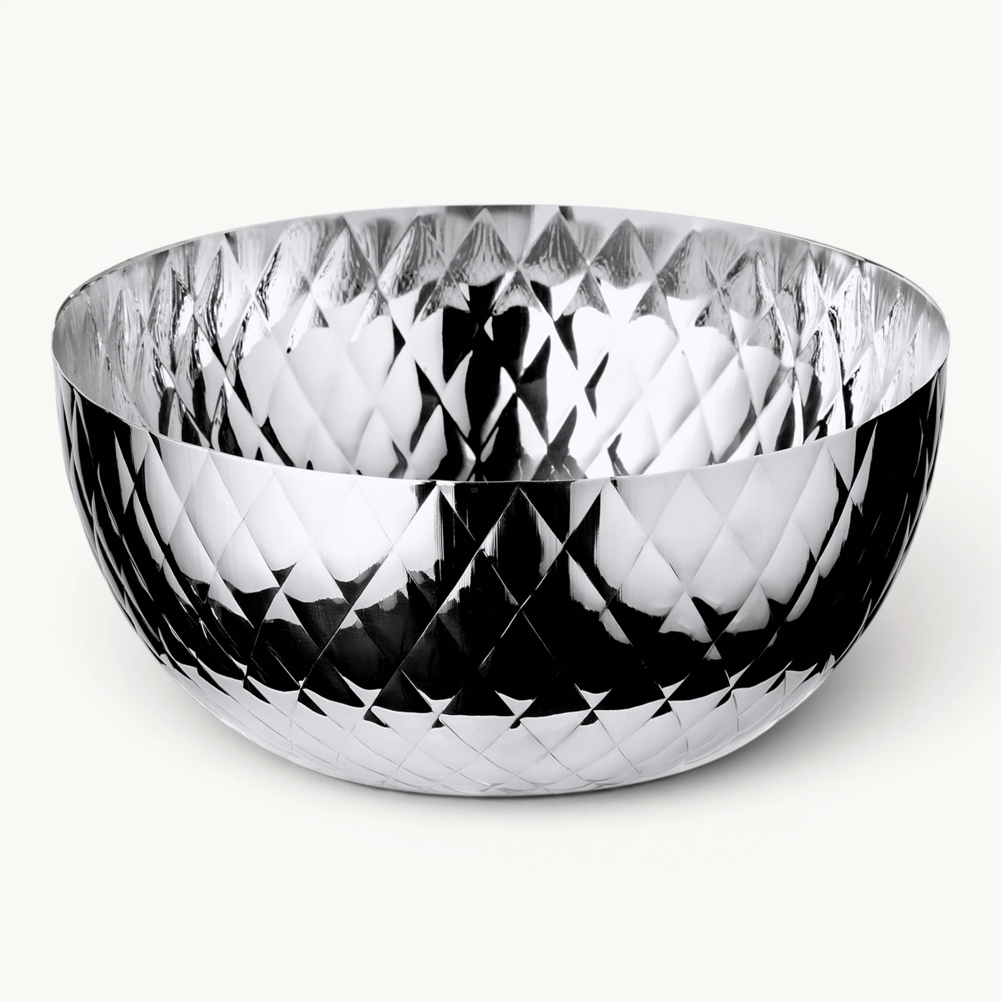 2er Set Schale Ponza (Ø 15 cm, Höhe 10 cm), gemustert, Edelstahl hochglanzpoliert