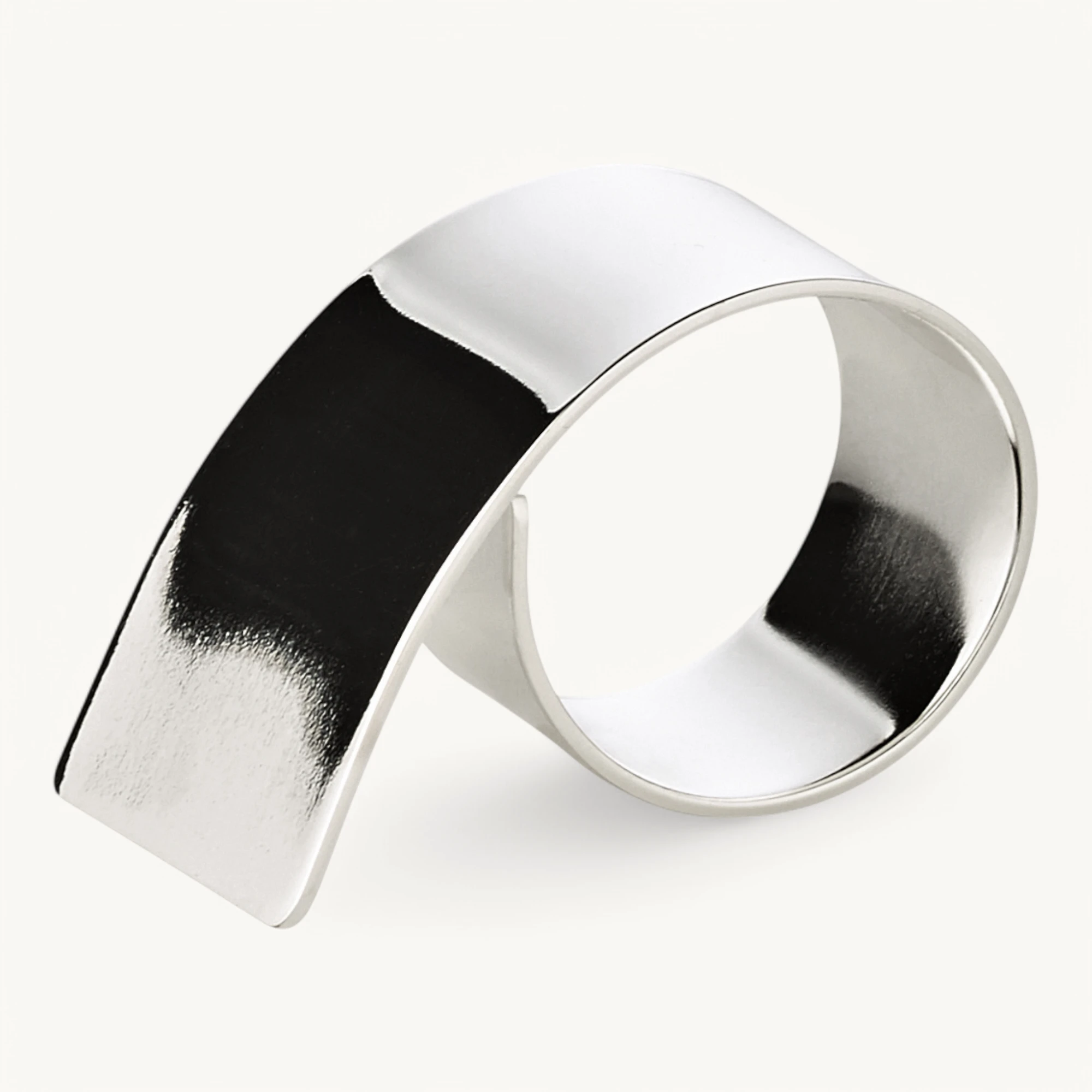 2er-Set Serviettenringe Volute (Länge 6 cm, Ø 4 cm), edel versilbert, anlaufgeschützt