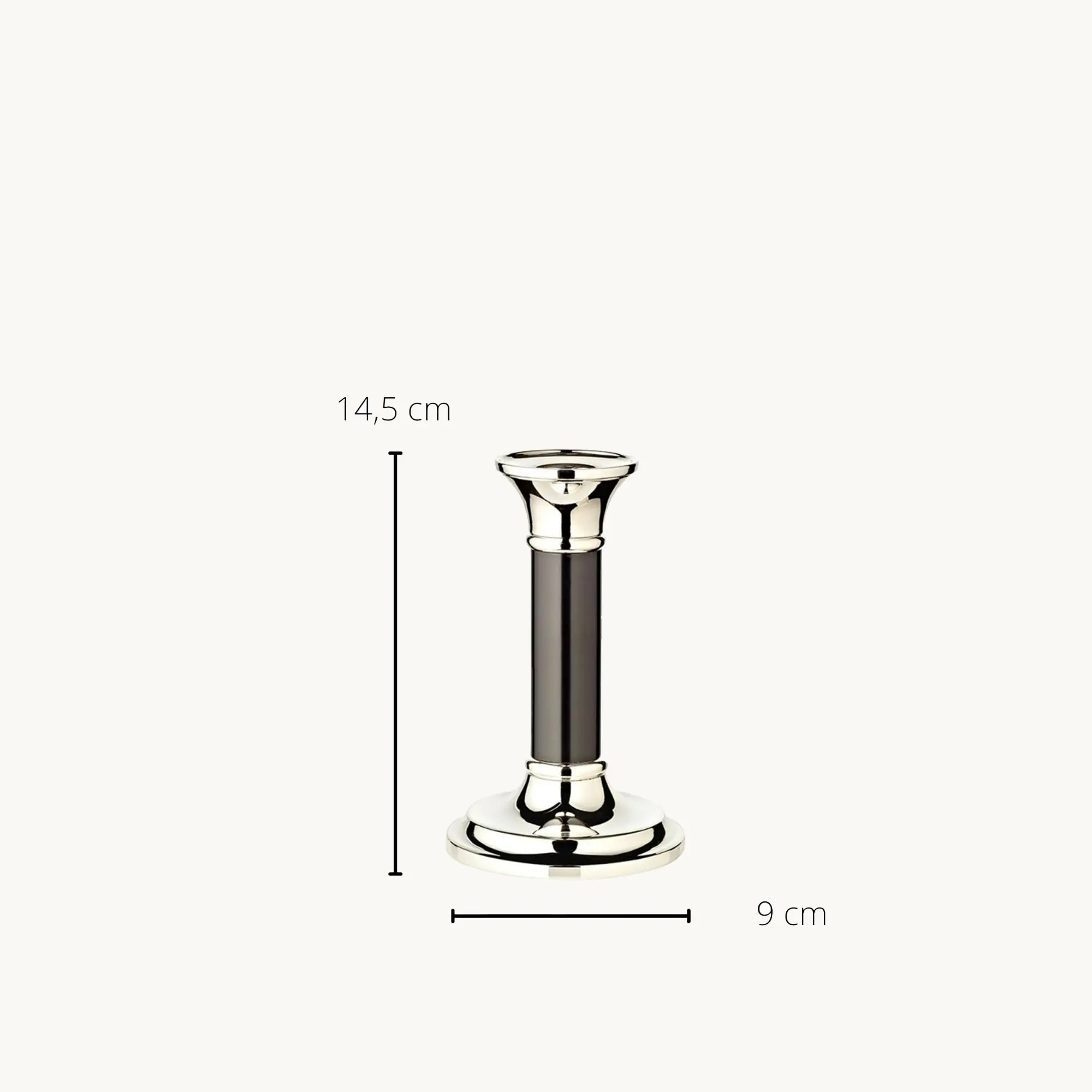 SALE Kerzenleuchter Fiona (Höhe 15 cm), schwarz & silberfarben, edel versilbert, anlaufgeschützt SALE Kerzenleuchter Fiona (Höhe 15 cm), schwarz & silberfarben, edel versilbert, anlaufgeschützt