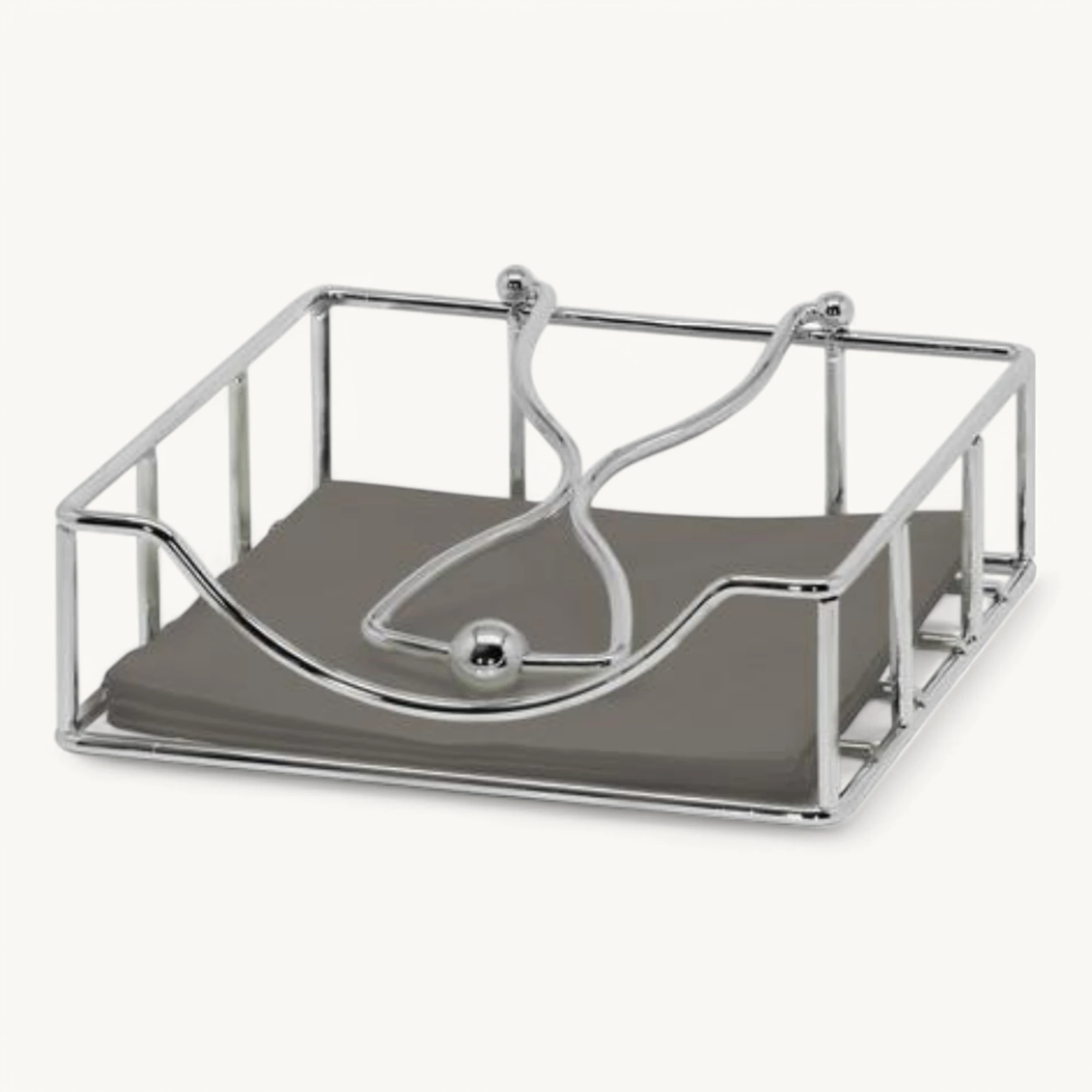 Serviettenhalter Atlas (19 x 19 cm) für Papierservietten, edel versilbert, anlaufgeschützt Serviettenhalter Atlas (19 x 19 cm) für Papierservietten, edel versilbert, anlaufgeschützt