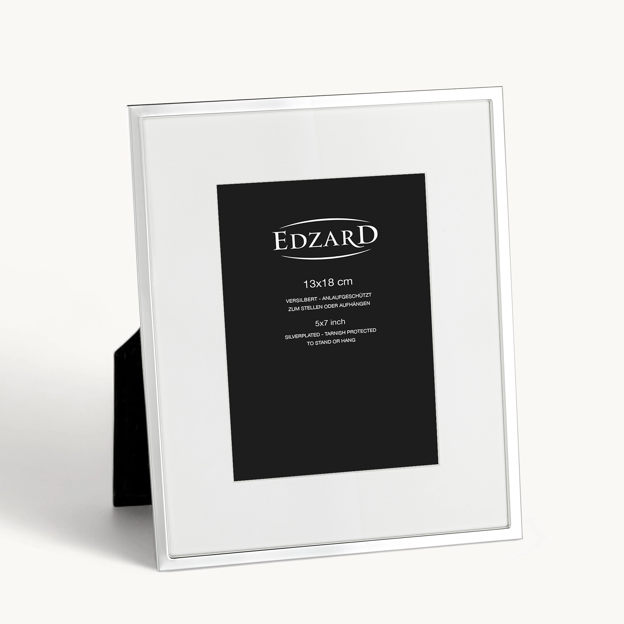 Bilderrahmen Empola (13x18 cm), Passepartout, edel versilbert, anlaufgeschützt