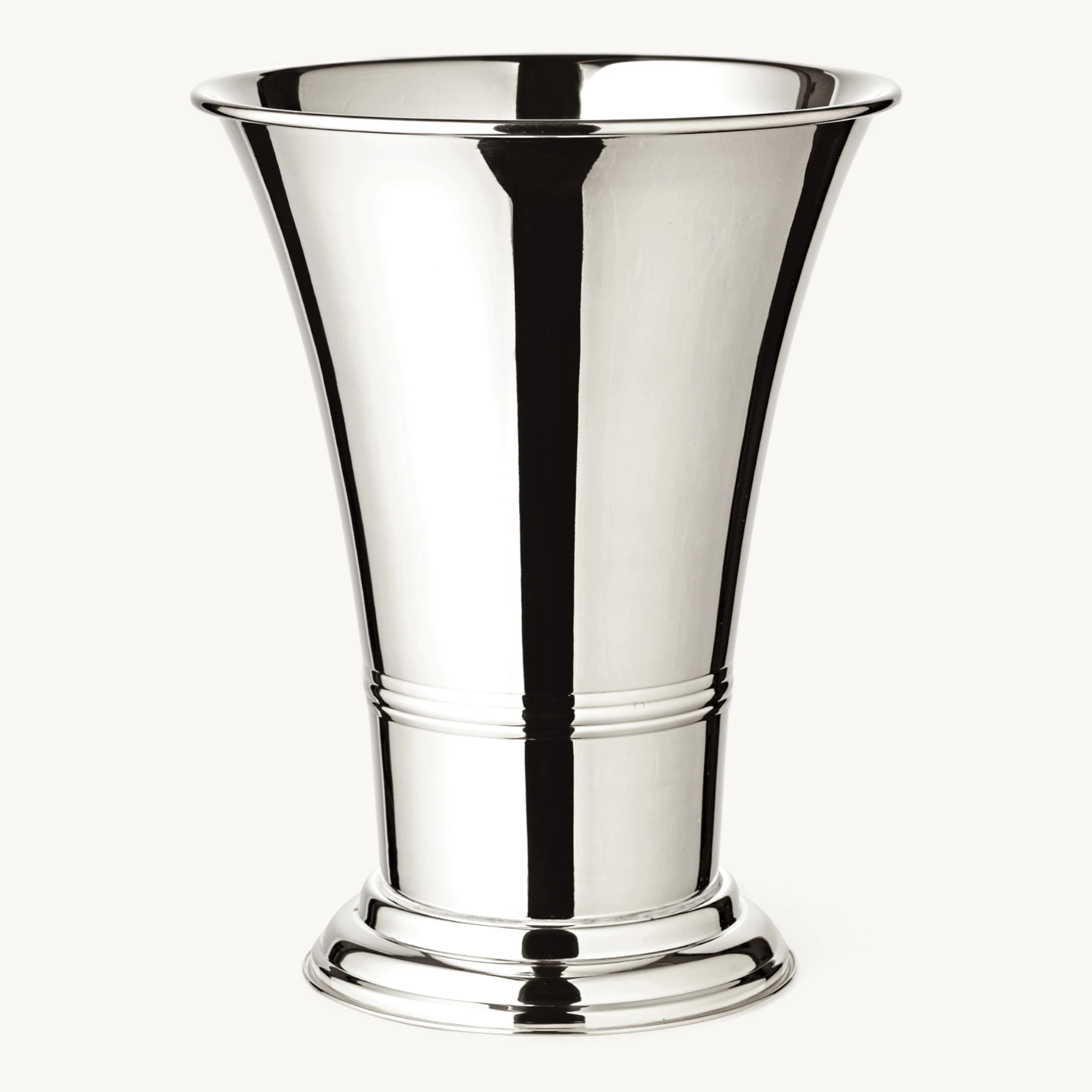 Vase Tromba  (Höhe 25 cm, Ø 19 cm), silberfarben, schwerversilbert