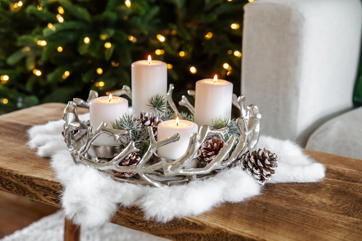 4er-Set Dauerkerze Cornelius Pine (Höhe 6/8/10/12 cm, ø 6 cm), weiß, Teelichthalter, hitzebeständig 4er-Set Dauerkerze Cornelius Pine (Höhe 6/8/10/12 cm, ø 6 cm), weiß, Teelichthalter, hitzebeständig