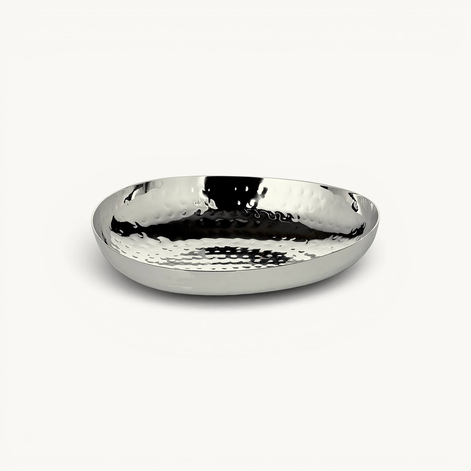 Schale Henrietta ( L 15,5 cm), Edelstahl vernickelt